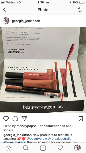 L’Oréal Paris Lip Paint and Lip liners