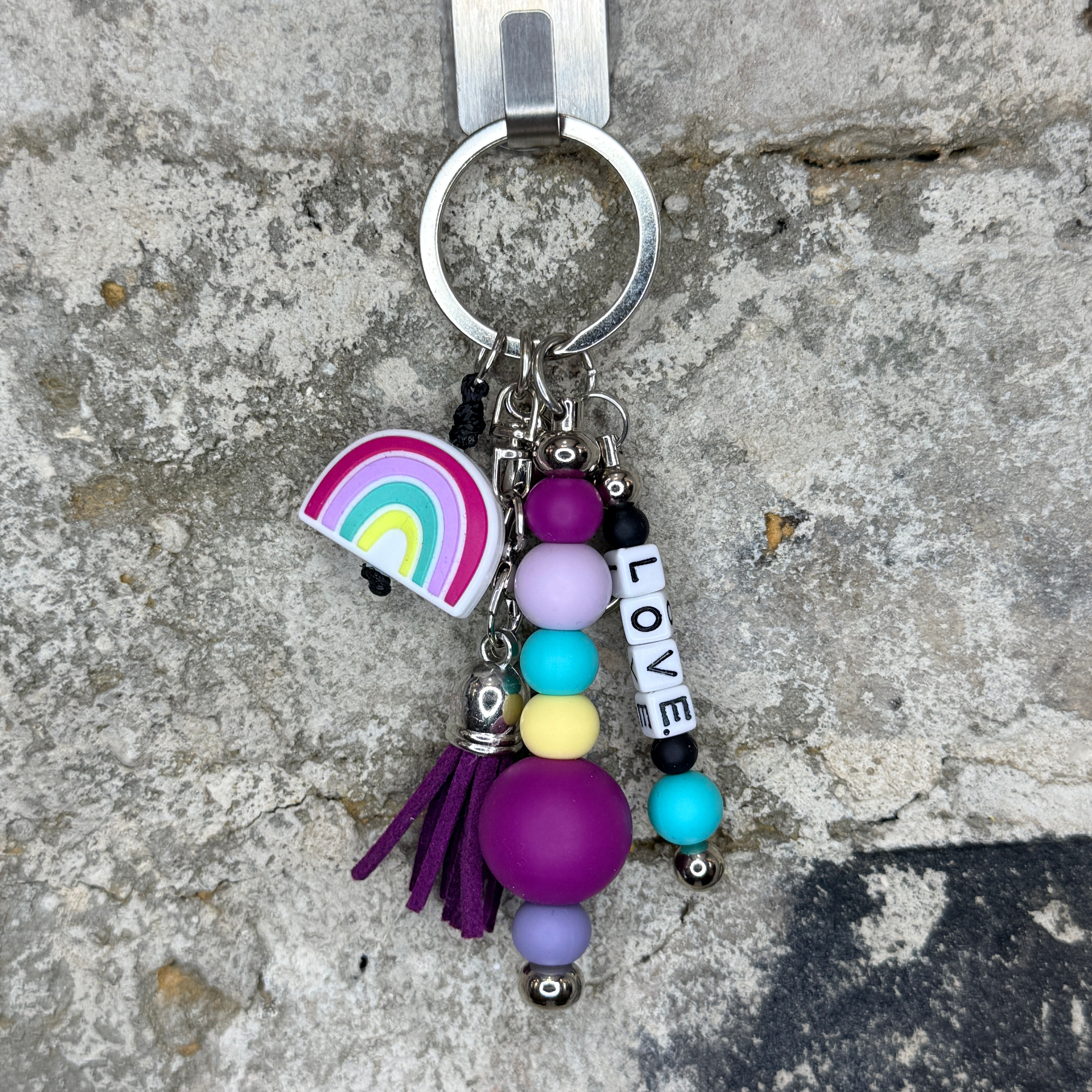 LOVE. Deluxe Beaded Keychain