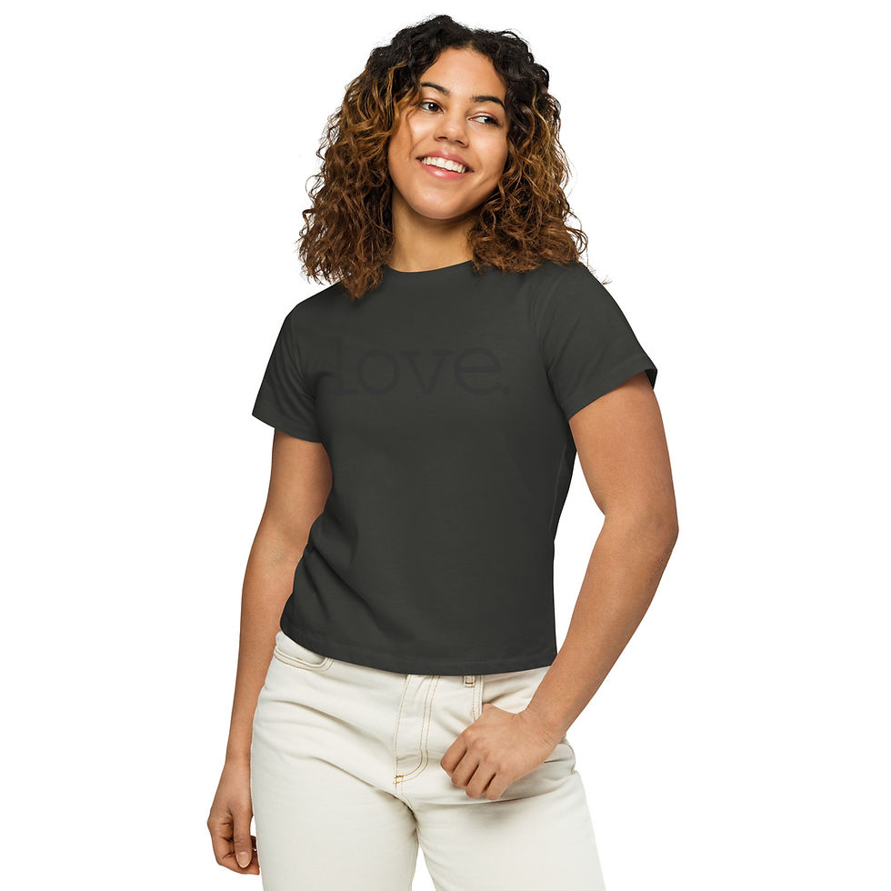 Thumbnail: Love. Monochrome - Women’s high-waisted t-shirt