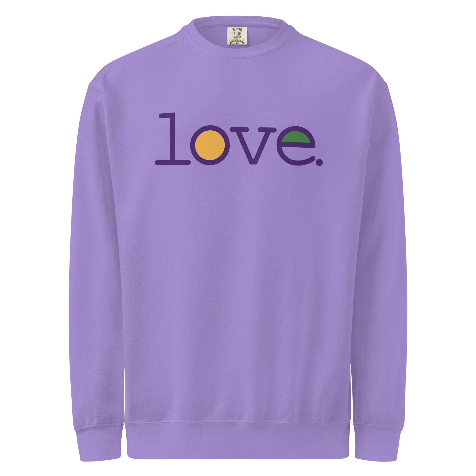 Mardi Gras "love." sweatshirt
