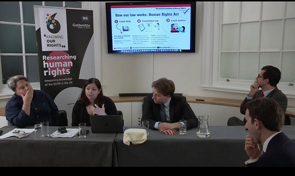 from left to right: Liora Lazarus, Sanchita Hosali, Adam Wagner and Dimitrios Giannoulopoulos