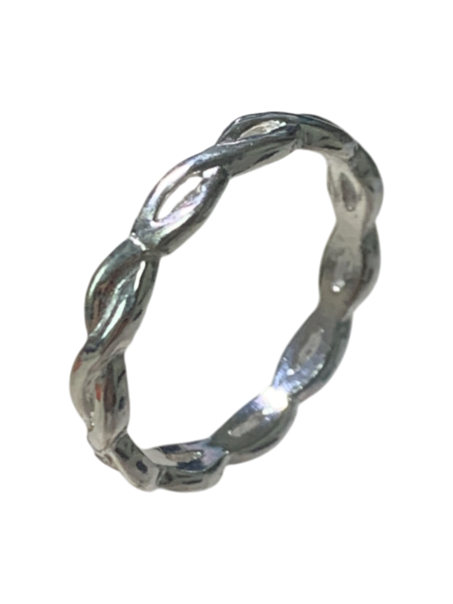 Decorative Two Lines Twisted Ring