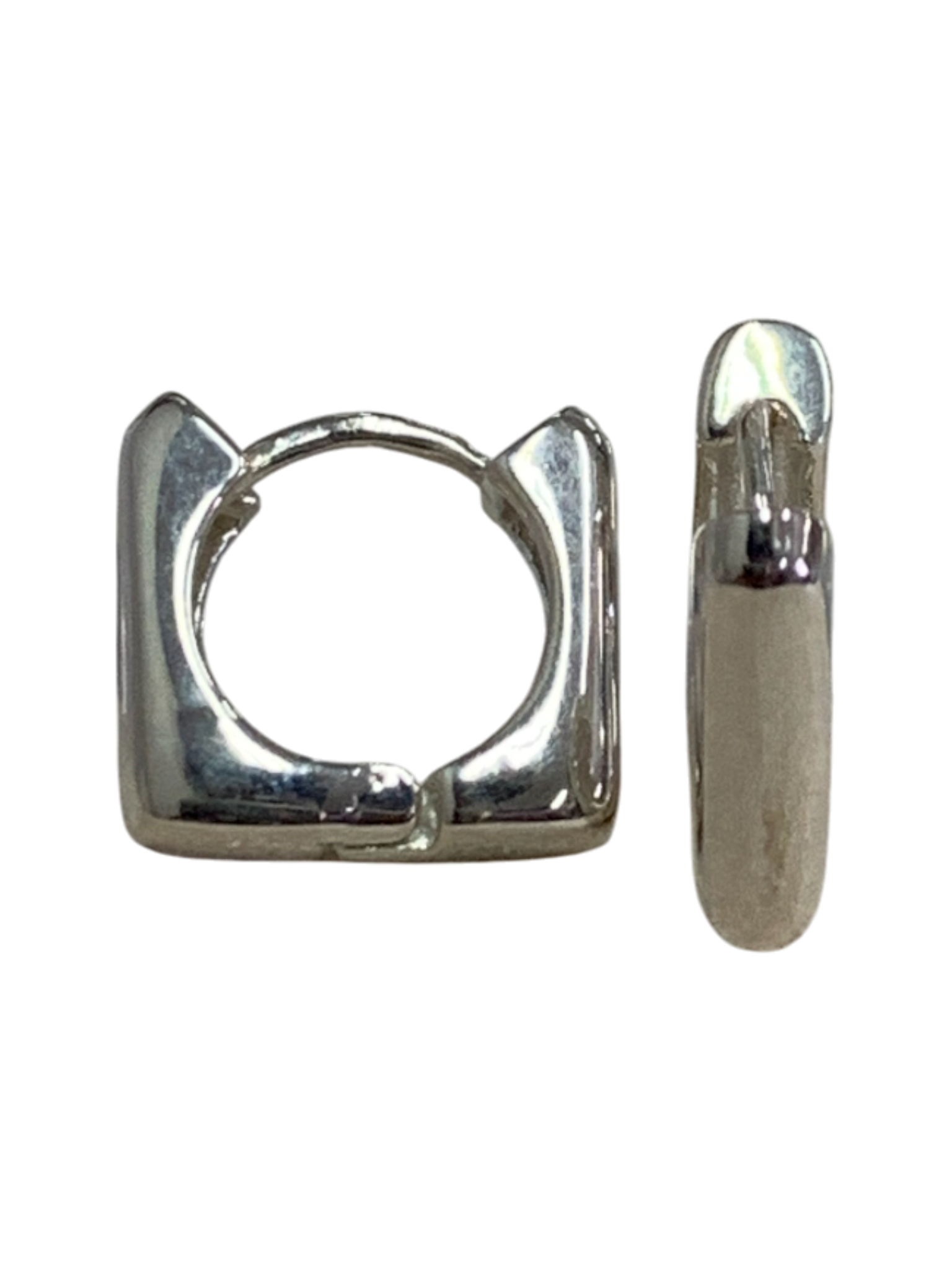 Simple Square Hoop Earrings 12.2x1.9