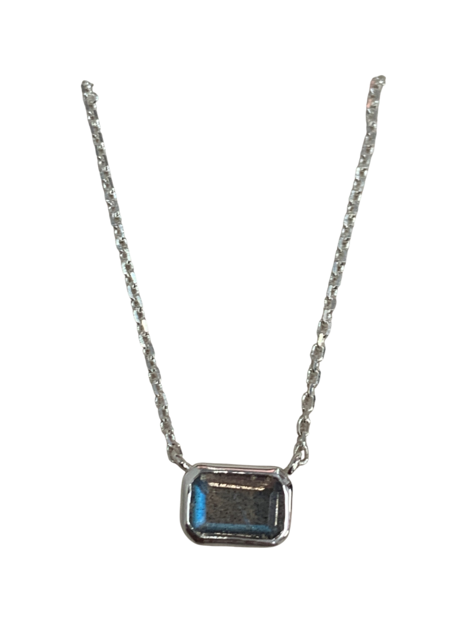 Square Labradorite Pendant Necklace 720