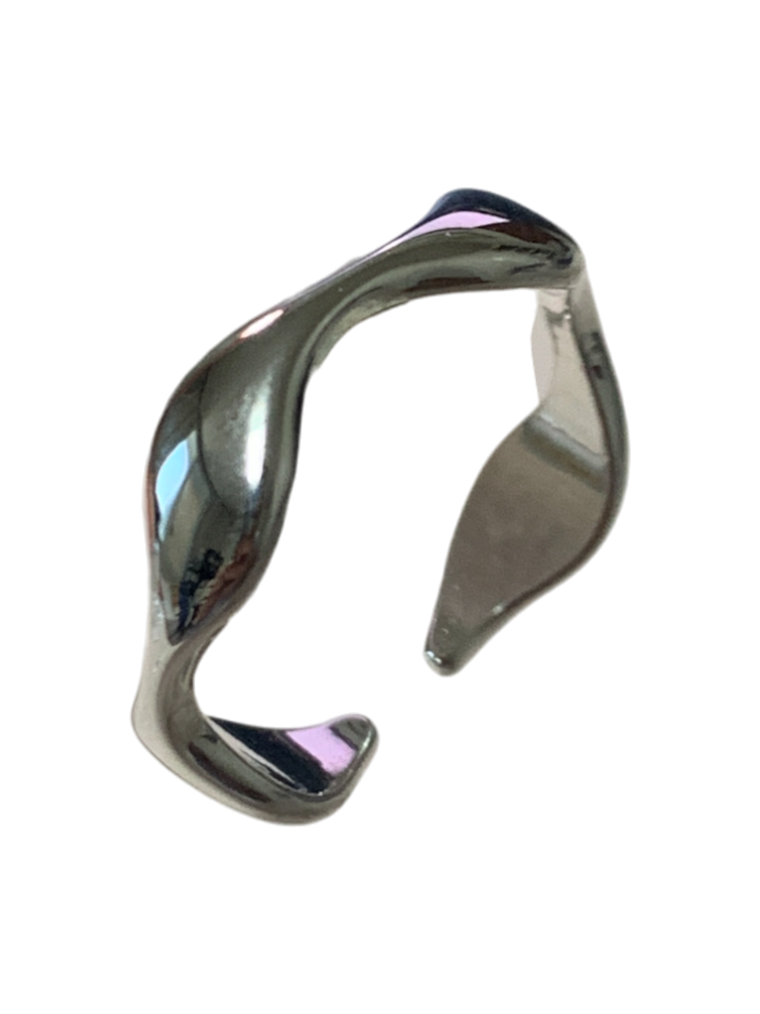 Organic Wave Pattern Open Pinky Ring 691