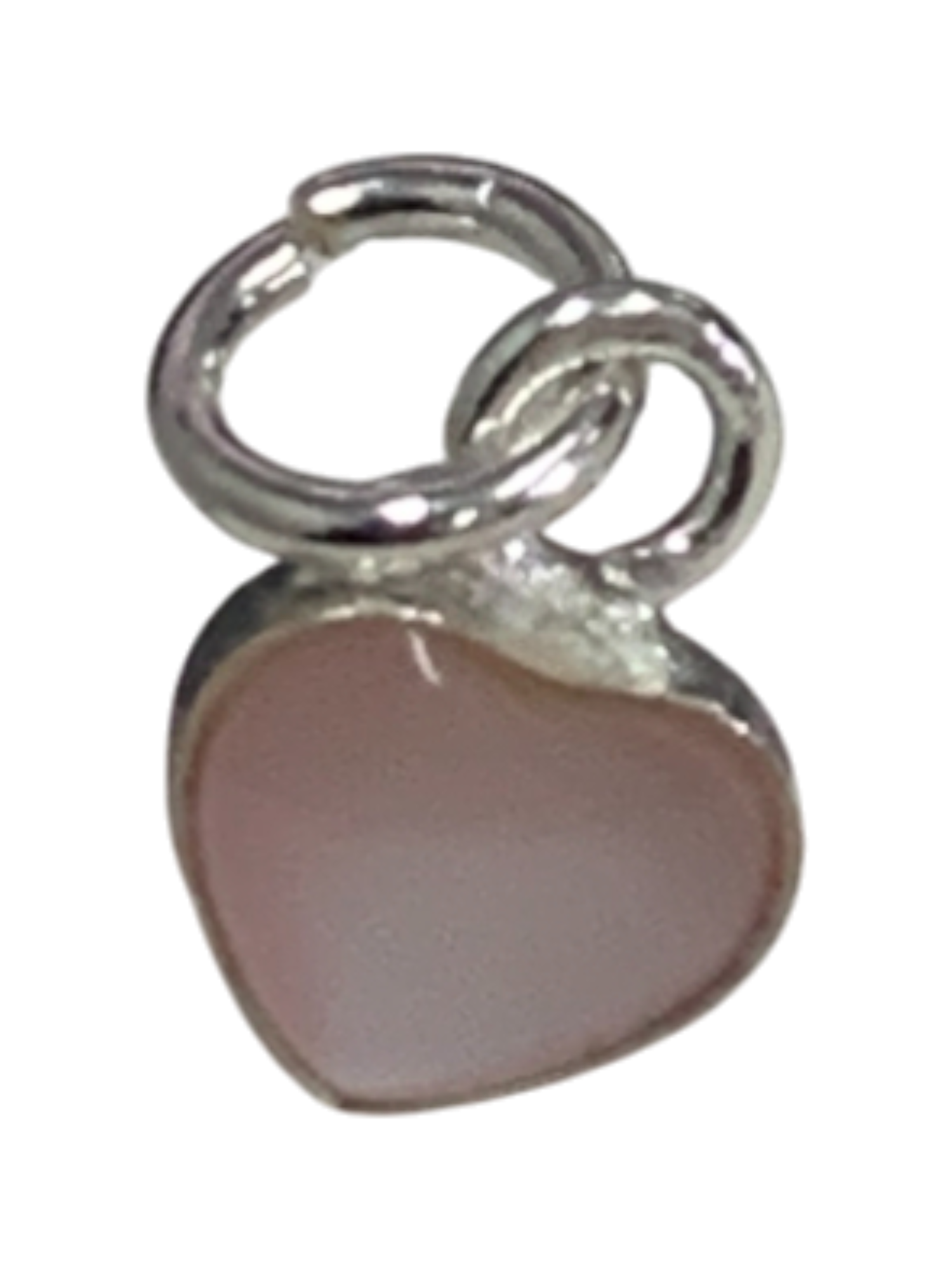 Pink Stone Little Heart CHarm