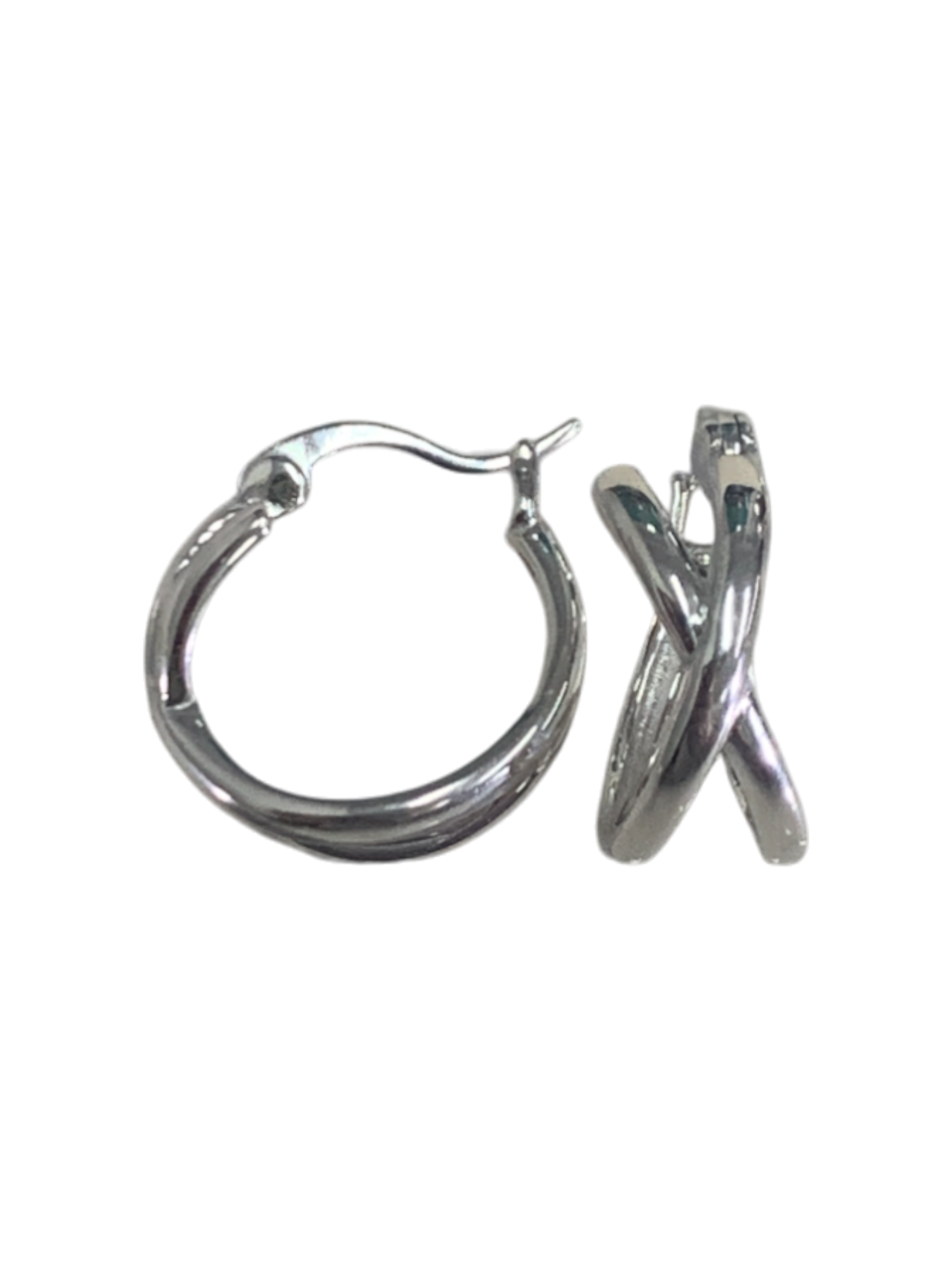 Daily Simple X Letter Crossed Hoops