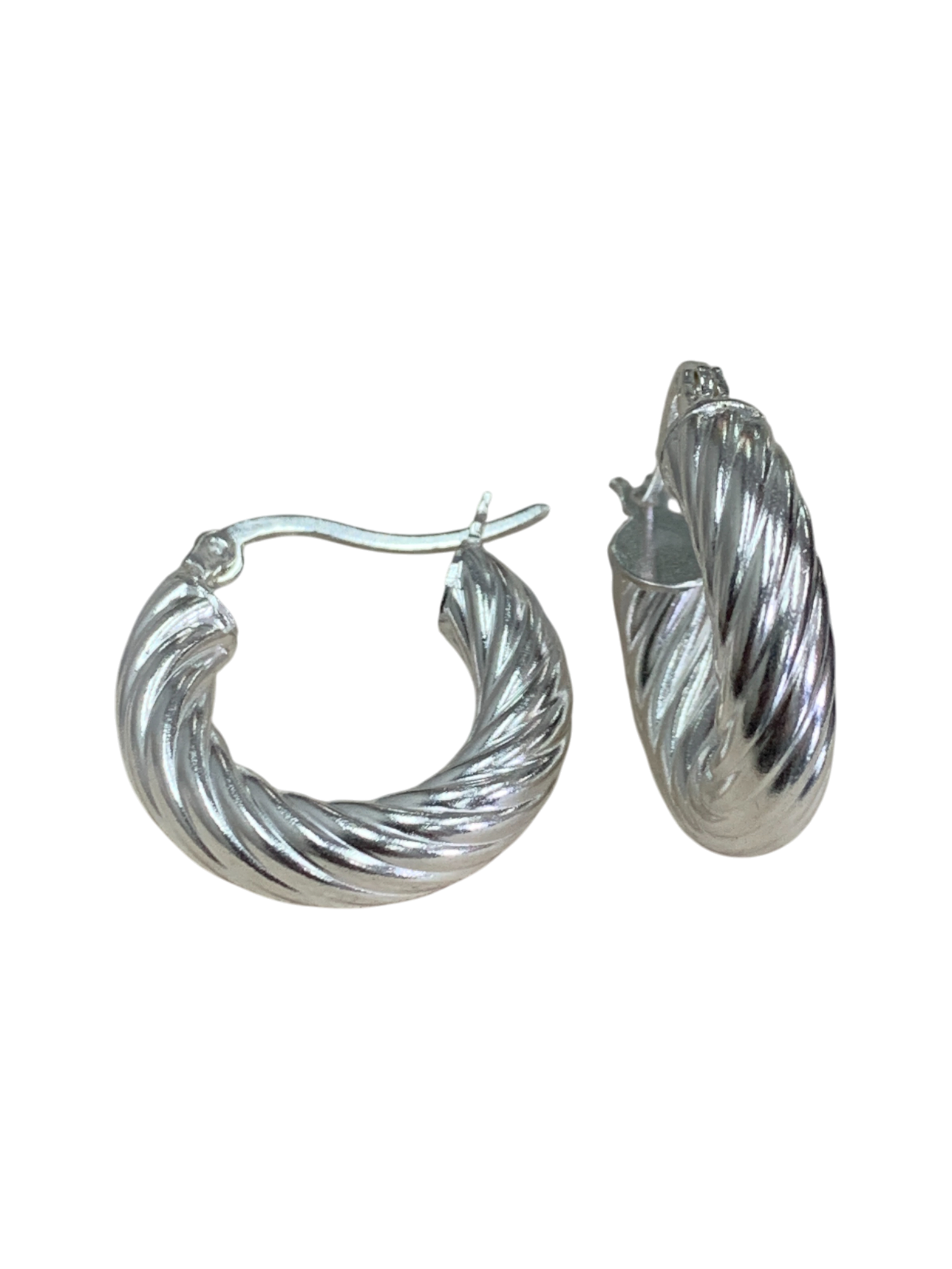 Bold Twist Hollow Hoop Earrings 20.4
