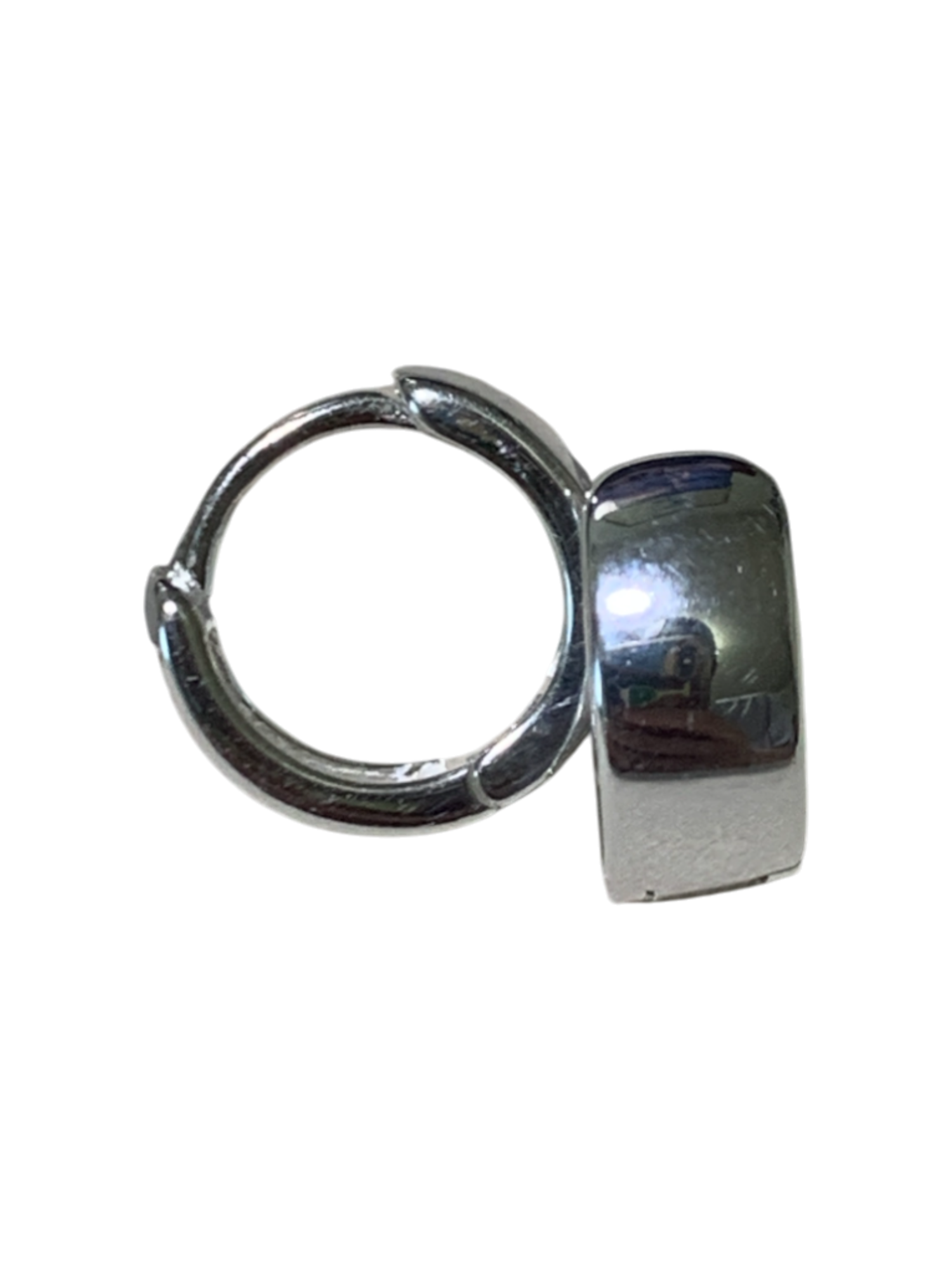 Simple Flat Round Huggie Hoops