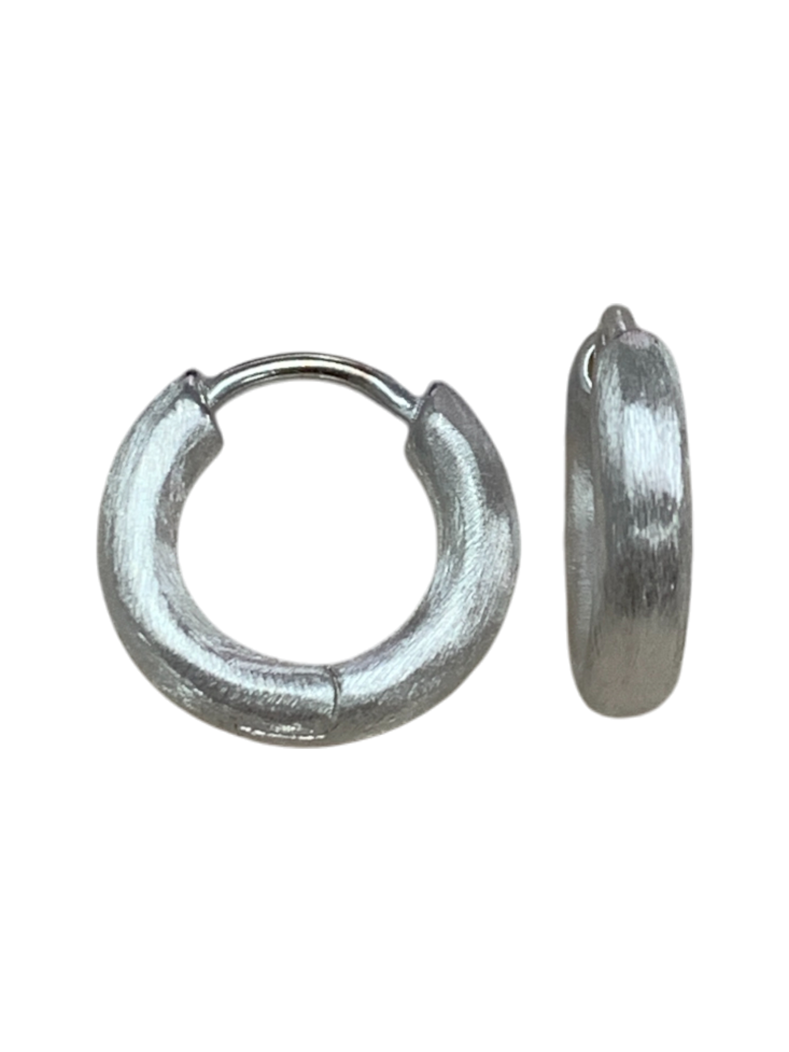 Matt Heavy Hoop Earrings 14.5x2.7