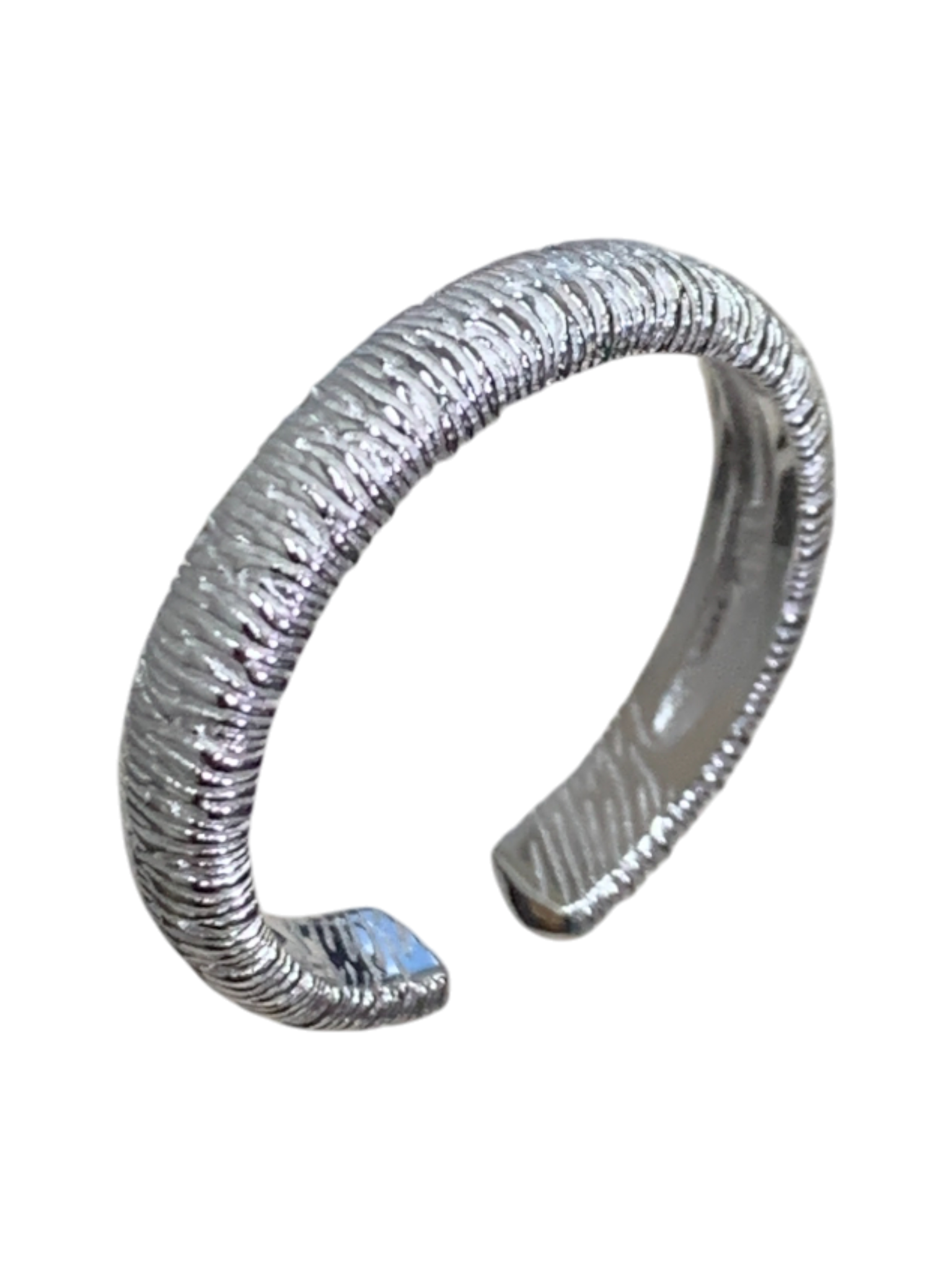 Dense Line Pattern Open Round Ring 815