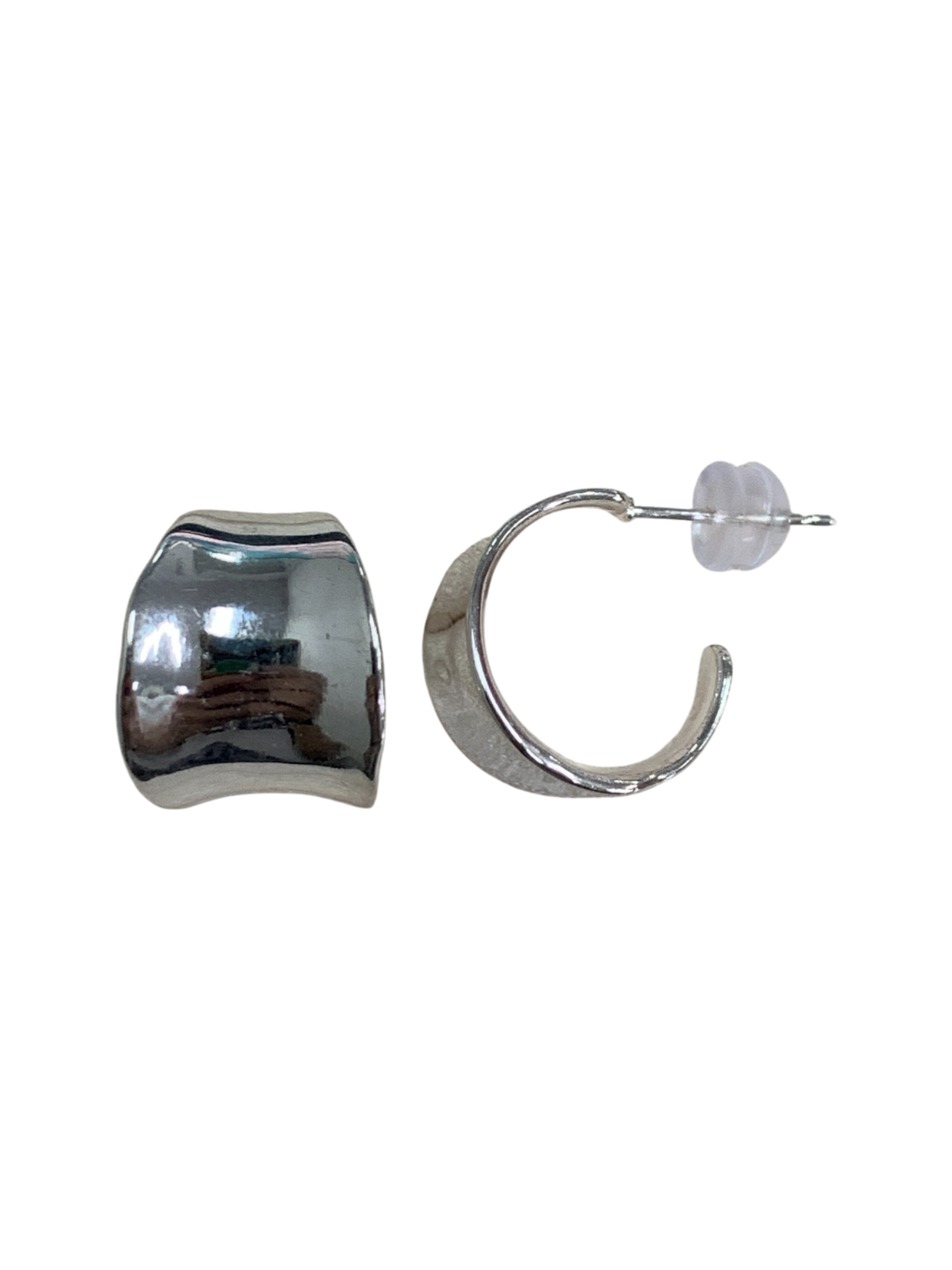 Bold Concave C Hoop Earrings 14.2