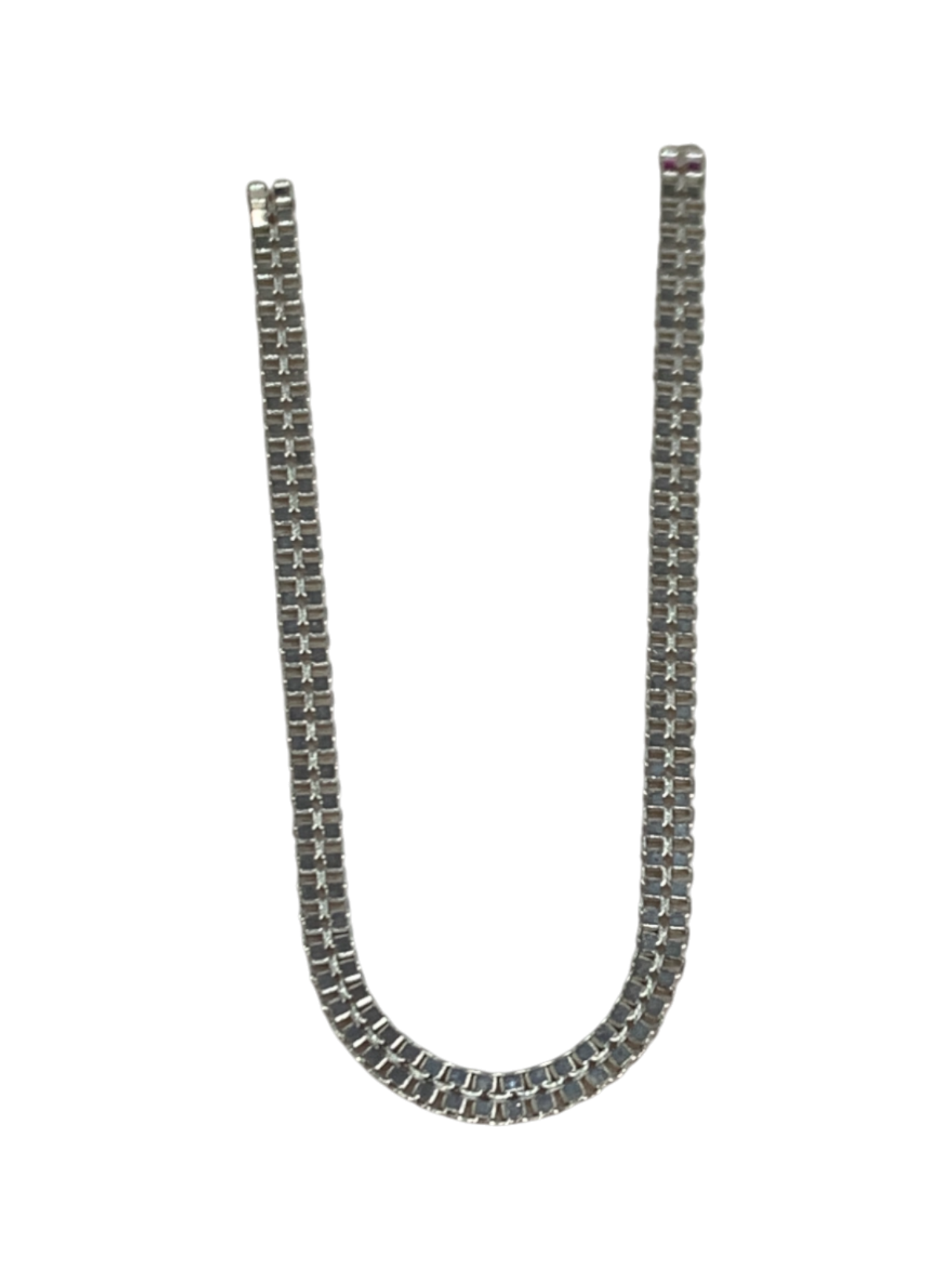 Double Layered Box Patterned Chain Bracelet