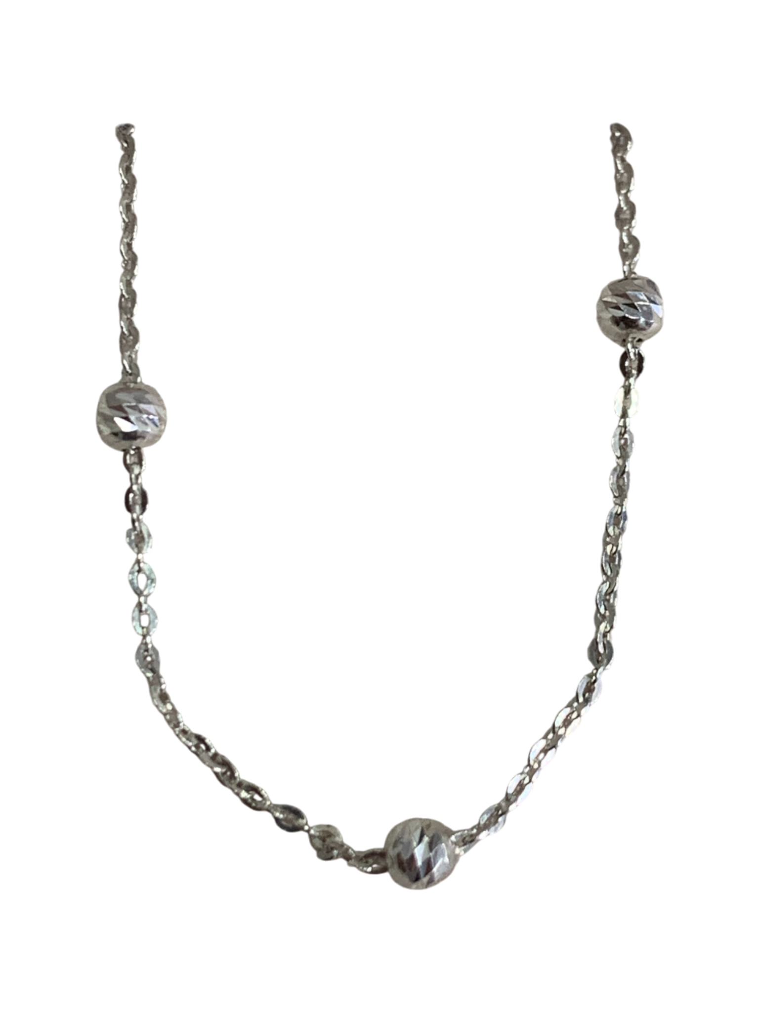 Round Almond Patterned Chain Bracelet: 2.2