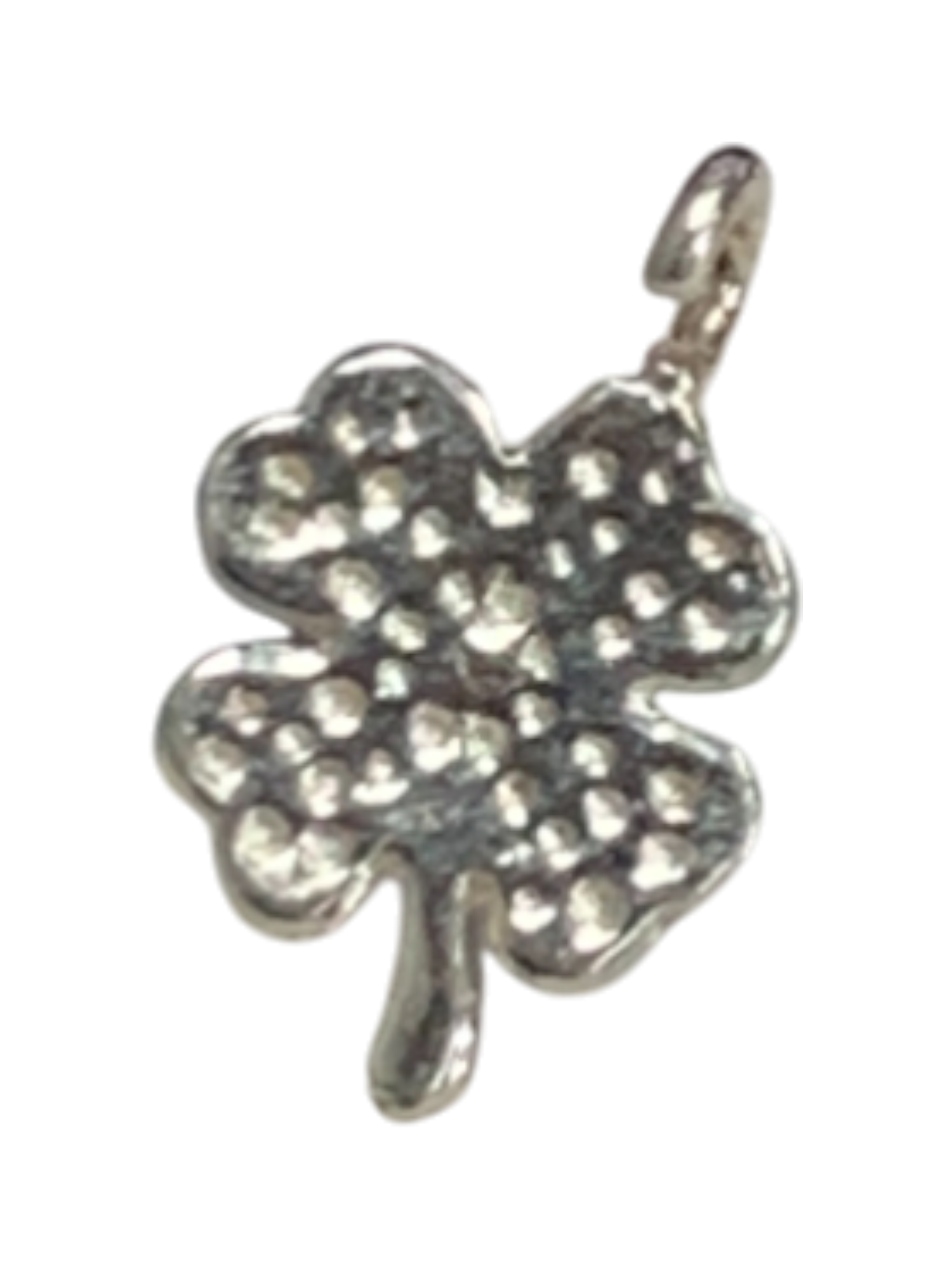 Organic Four Leaf Clover Patterned Charm