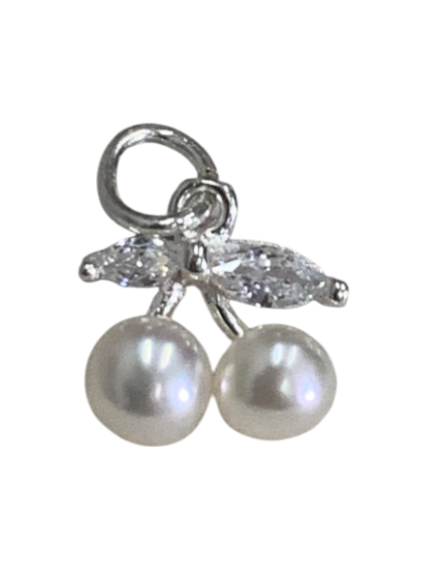 Cherry Shape Pearl Cubic Charm