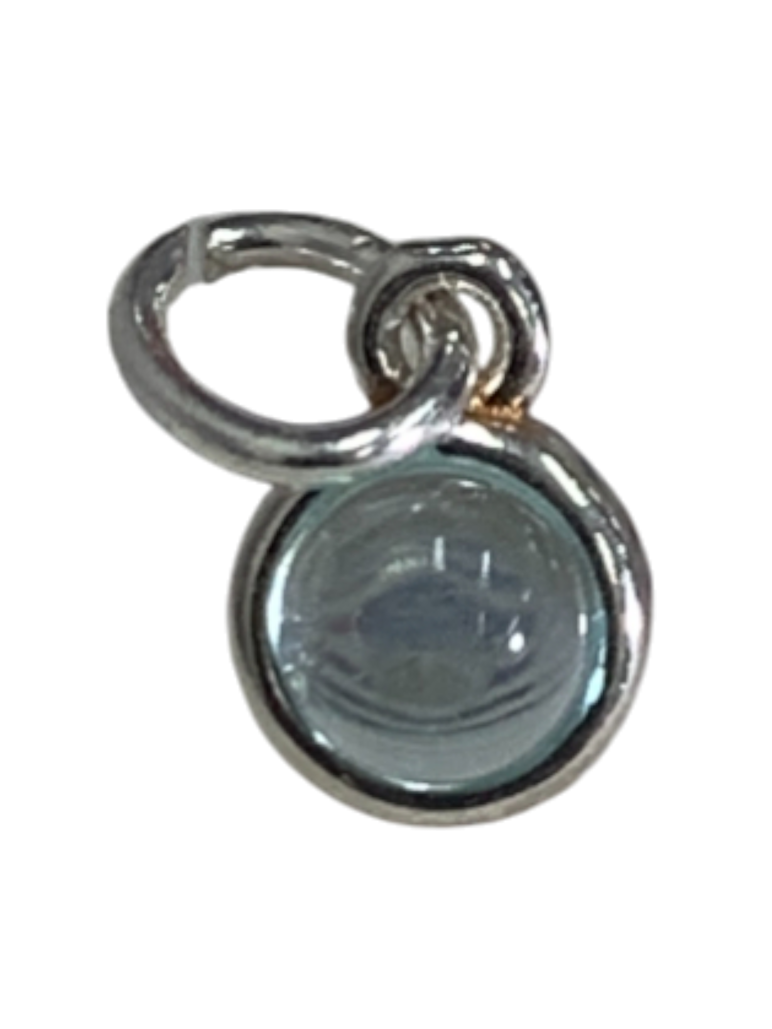 Ocean Skyblue Round Stone Charm