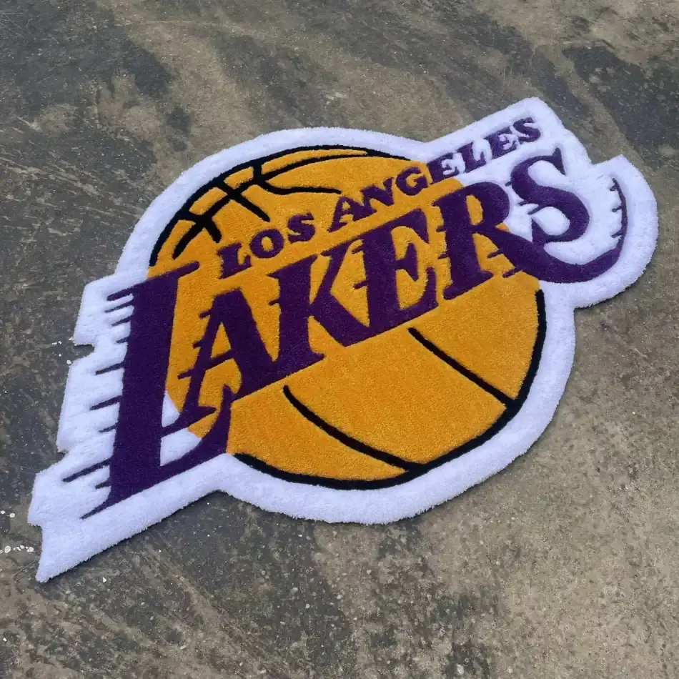 tappeto artigianale dei los angeles lakers a tema NBA