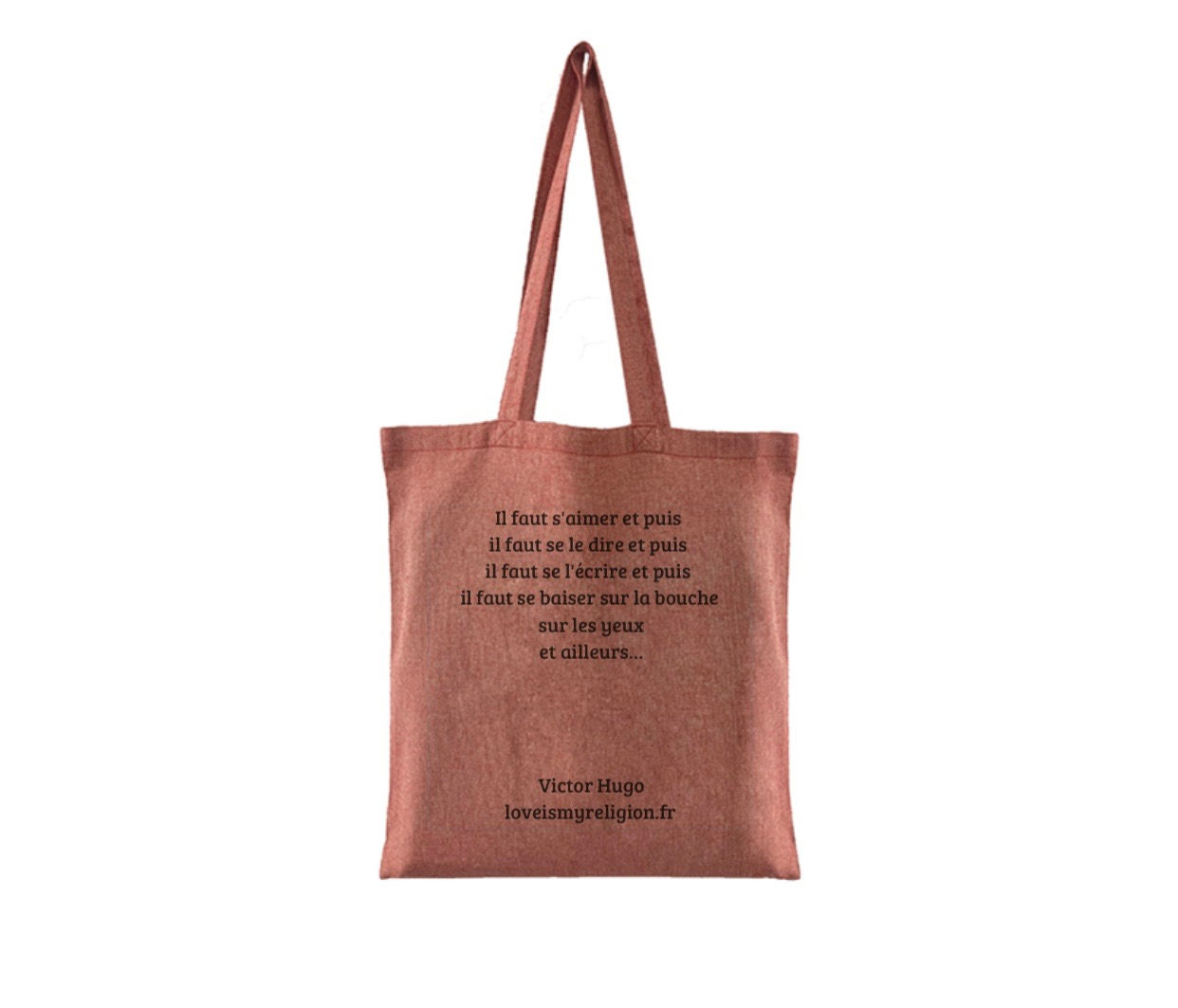 Sac à Poèmes collection V.Hugo, rouge chiné