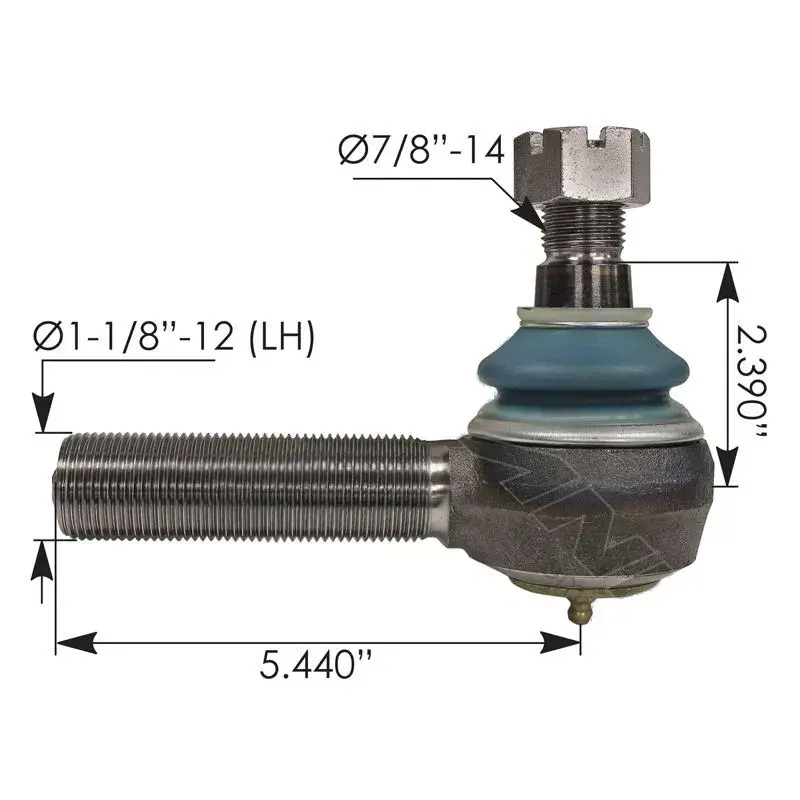 Tie Rod End Part# 698571, 4C4O3A130PA, 2597151, 6073380110, 3948883, 462.ES423L