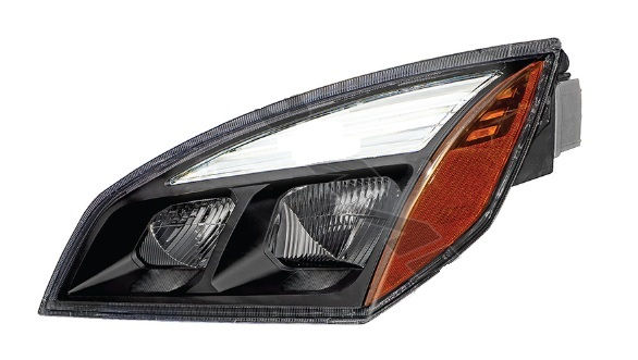 LH LED Headlamp Black Cascadia P4 part# 6601405010, A6601405002, 564.46001LM
