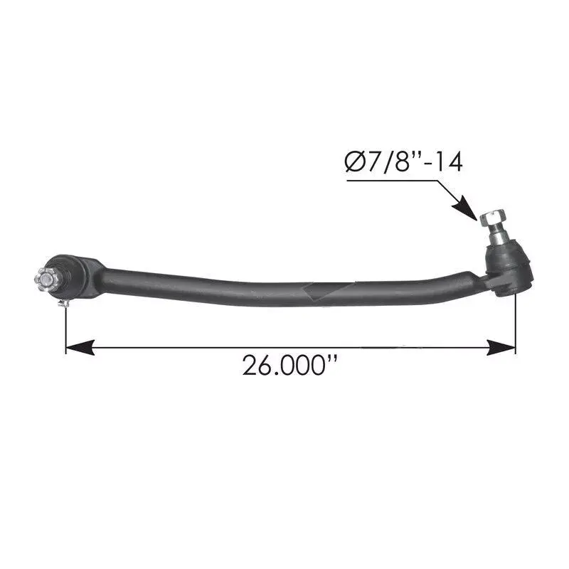 Drag Link: 26" C to C Freightliner part# 1414850000, 1417291000, 463.DS4691