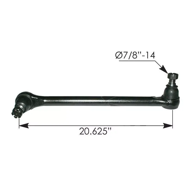 Drag Link: 20.625" C to C Peterbilt part# 1002592, L24VU8045B11, 463.DS75592