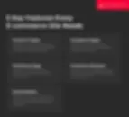 Graphic showing 5 key features every e-commerce business website needs for success.