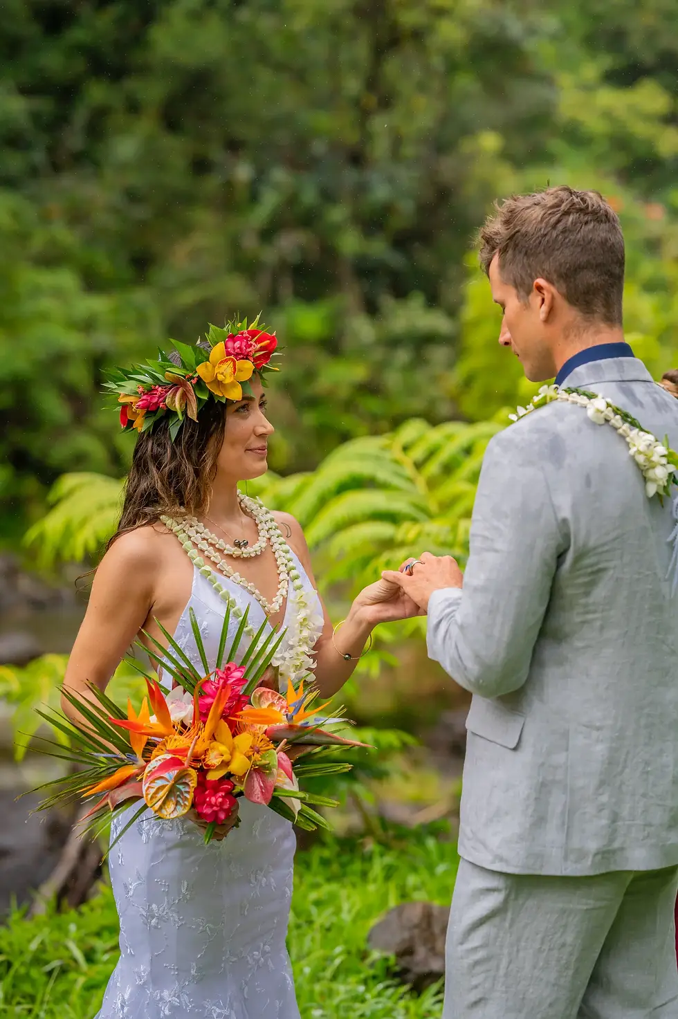 Thumbnail: Upgraded Metallic Tropical Haku - Premium Flower Crown