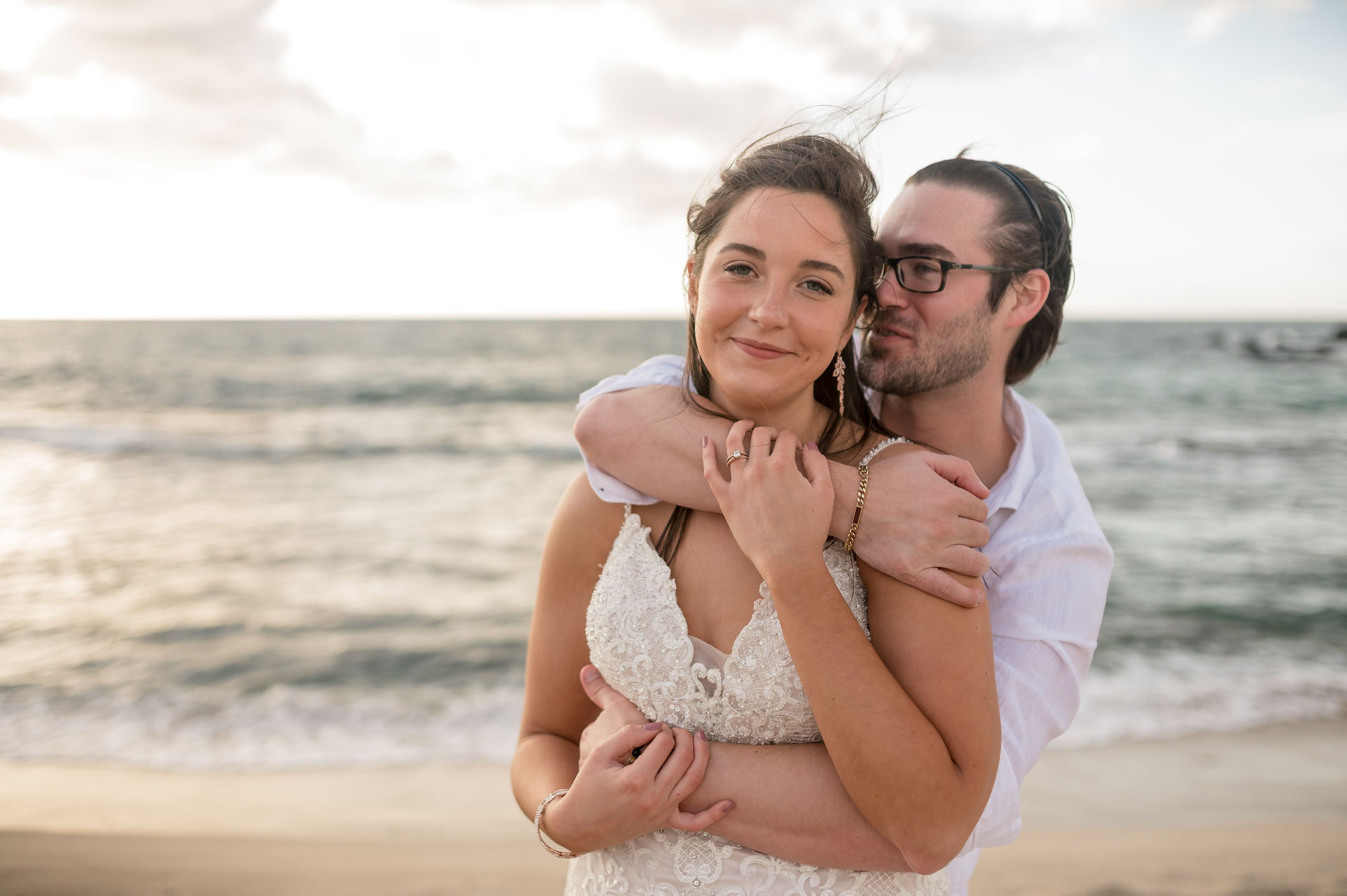 Sunset joy at Kukiʻo Beach — a Big Island elopement with Kona Wedding Officiant® magic.
