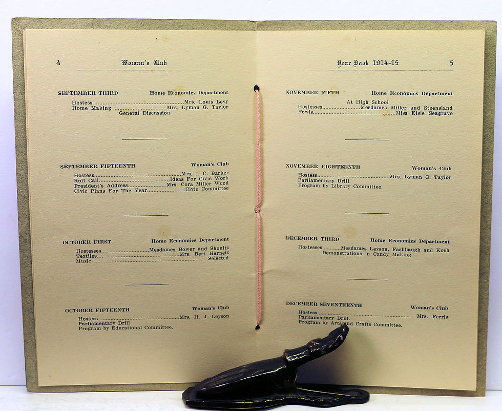 Thumbnail: Woman's Club Gooding, Idaho Year Book 1914-15