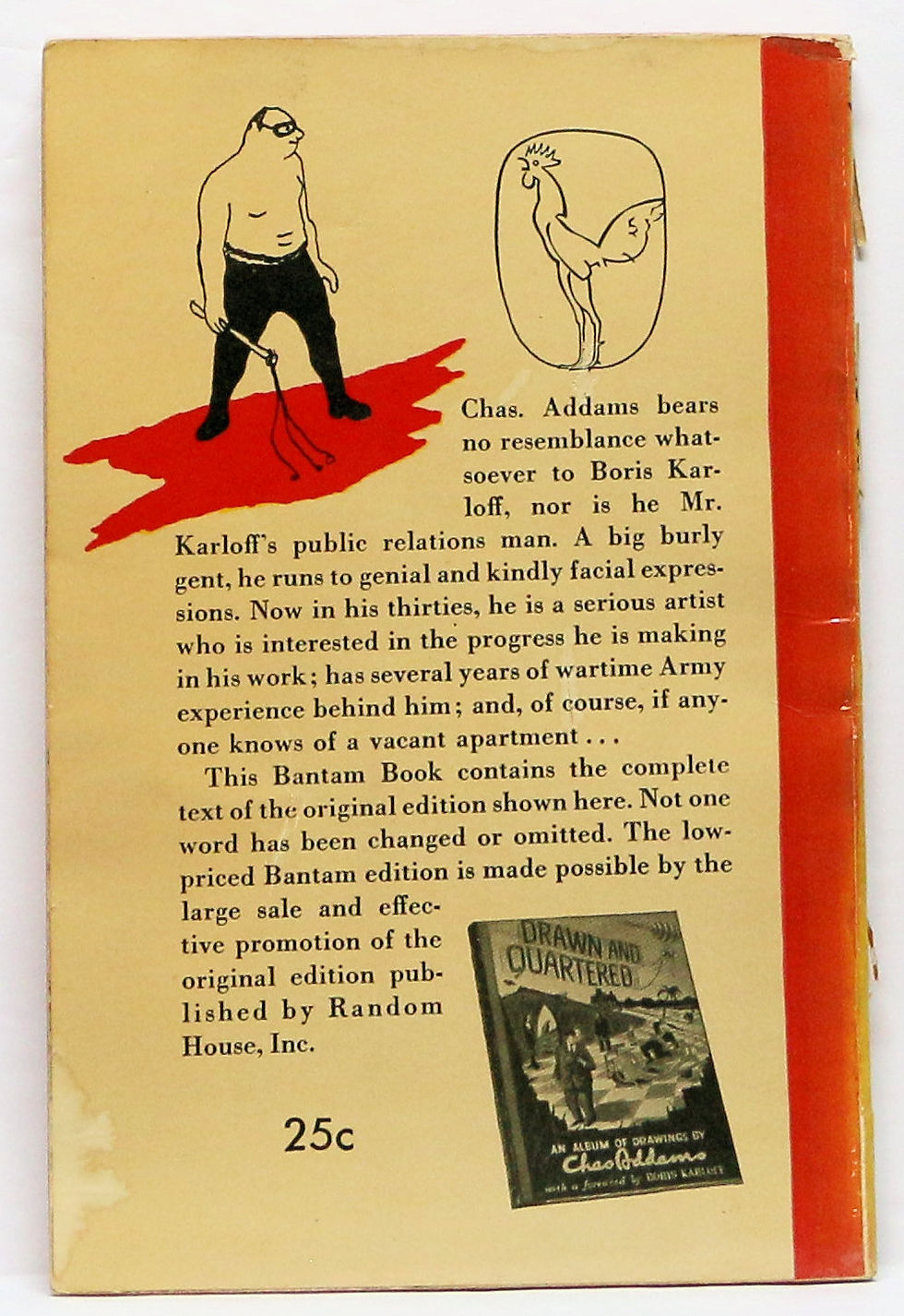 Thumbnail: DRAWN and QUARTERED by Chas Addams, Forward by Boris Karloff (Cartoons) 1942