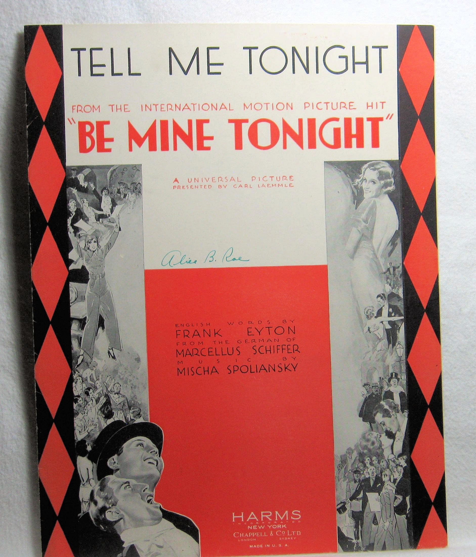 TELL ME TONIGHT (Be Mine Tonight) 1933
