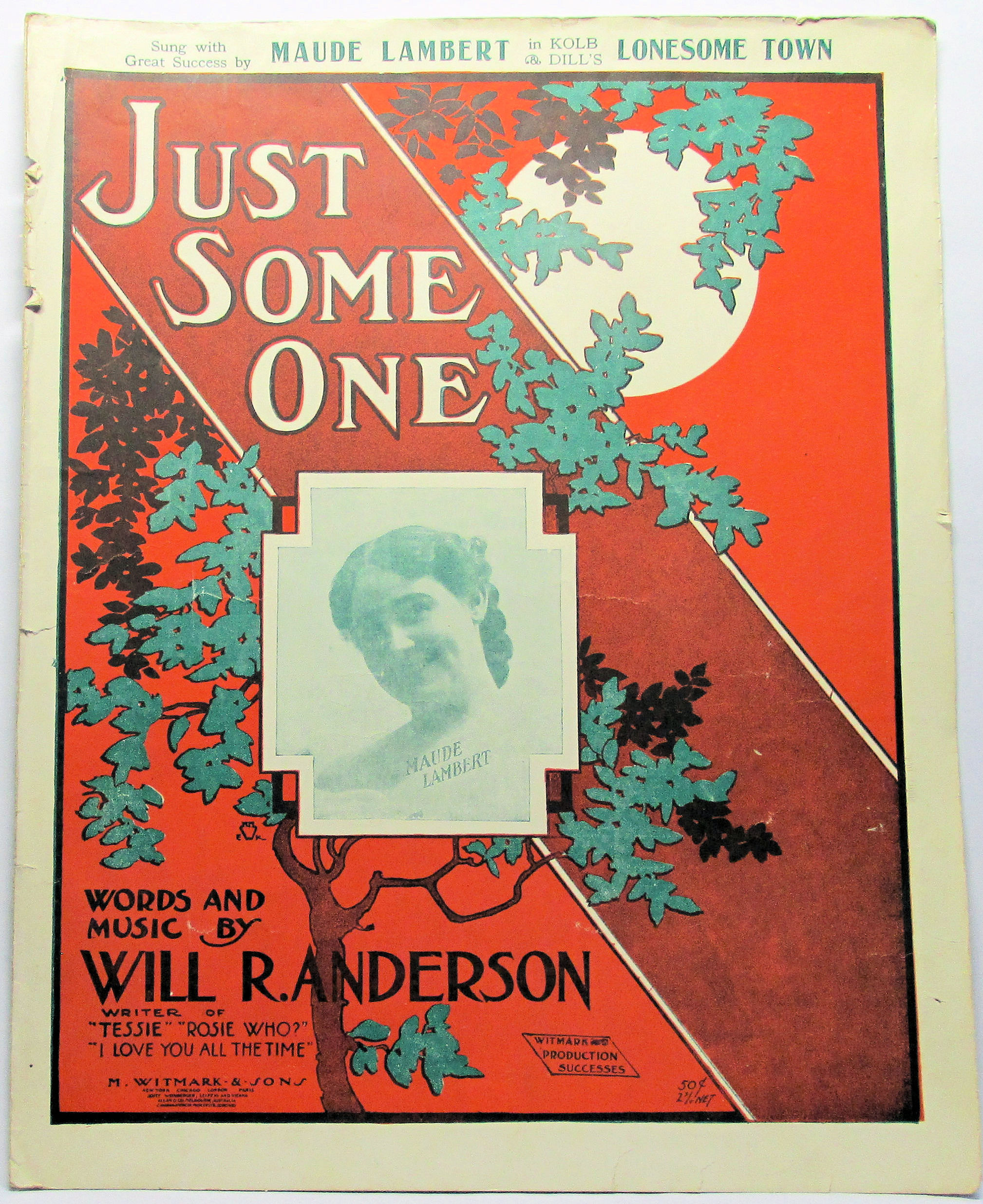 JUST SOME ONE by Will R. Anderson 1917
