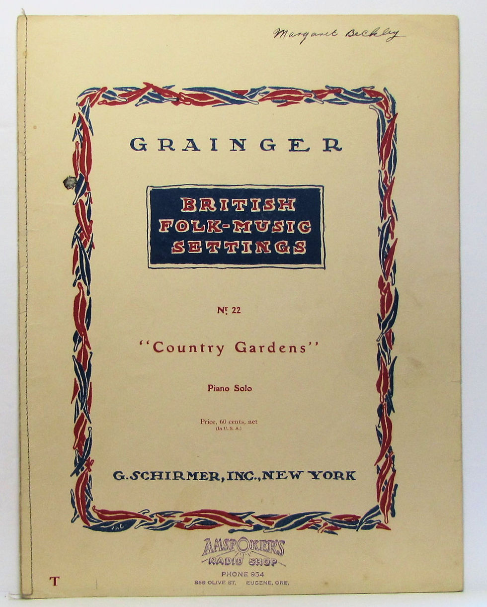 "Country Gardens" NR. 22 Piano Solo (BRITISH FOLK-MUSIC SETTINGS) 1919
