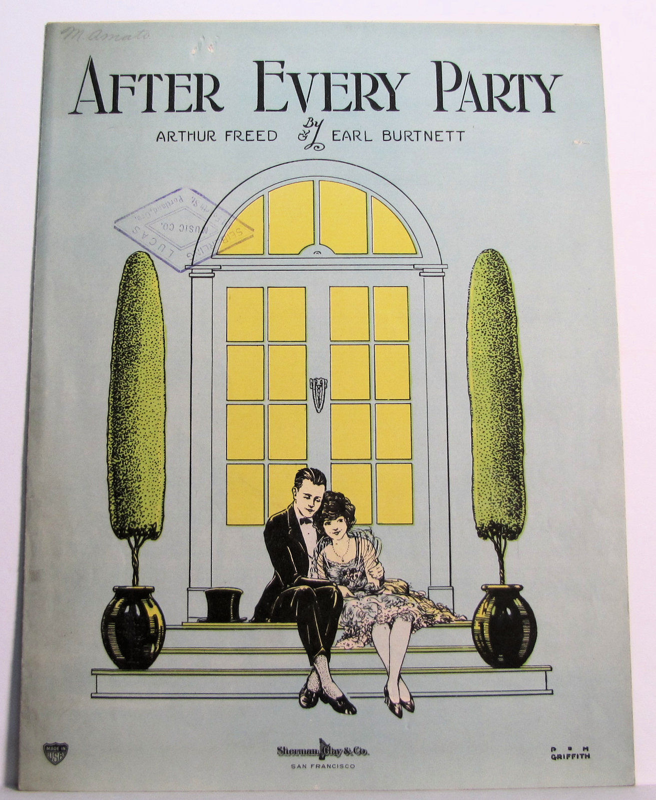 AFTER EVERY PARTY Arthur Freed & Earl Burtnett 1922