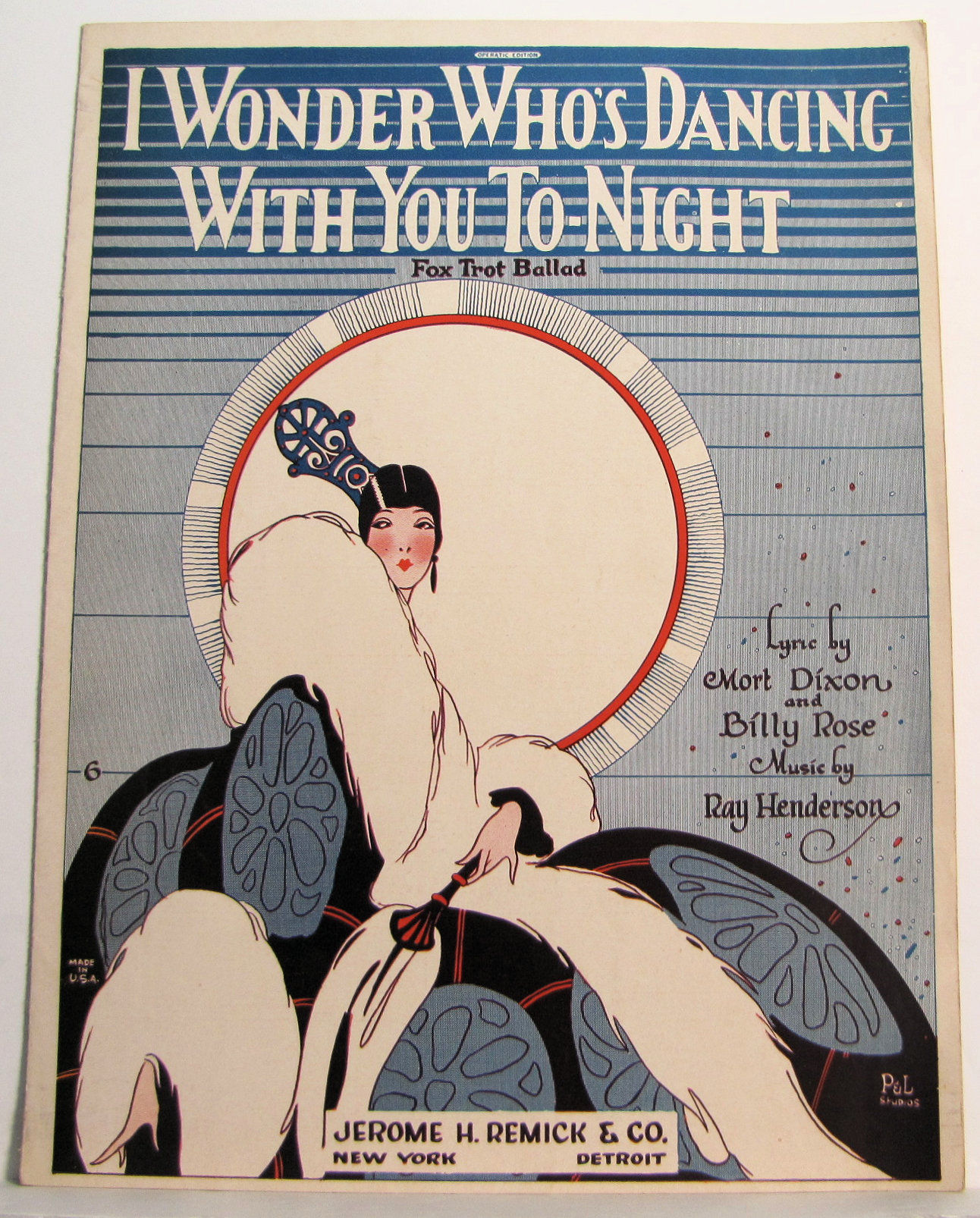 I WONDER WHO'S DANCING WITH YOU TONIGHT [Fox Trot Ballad] 1924
