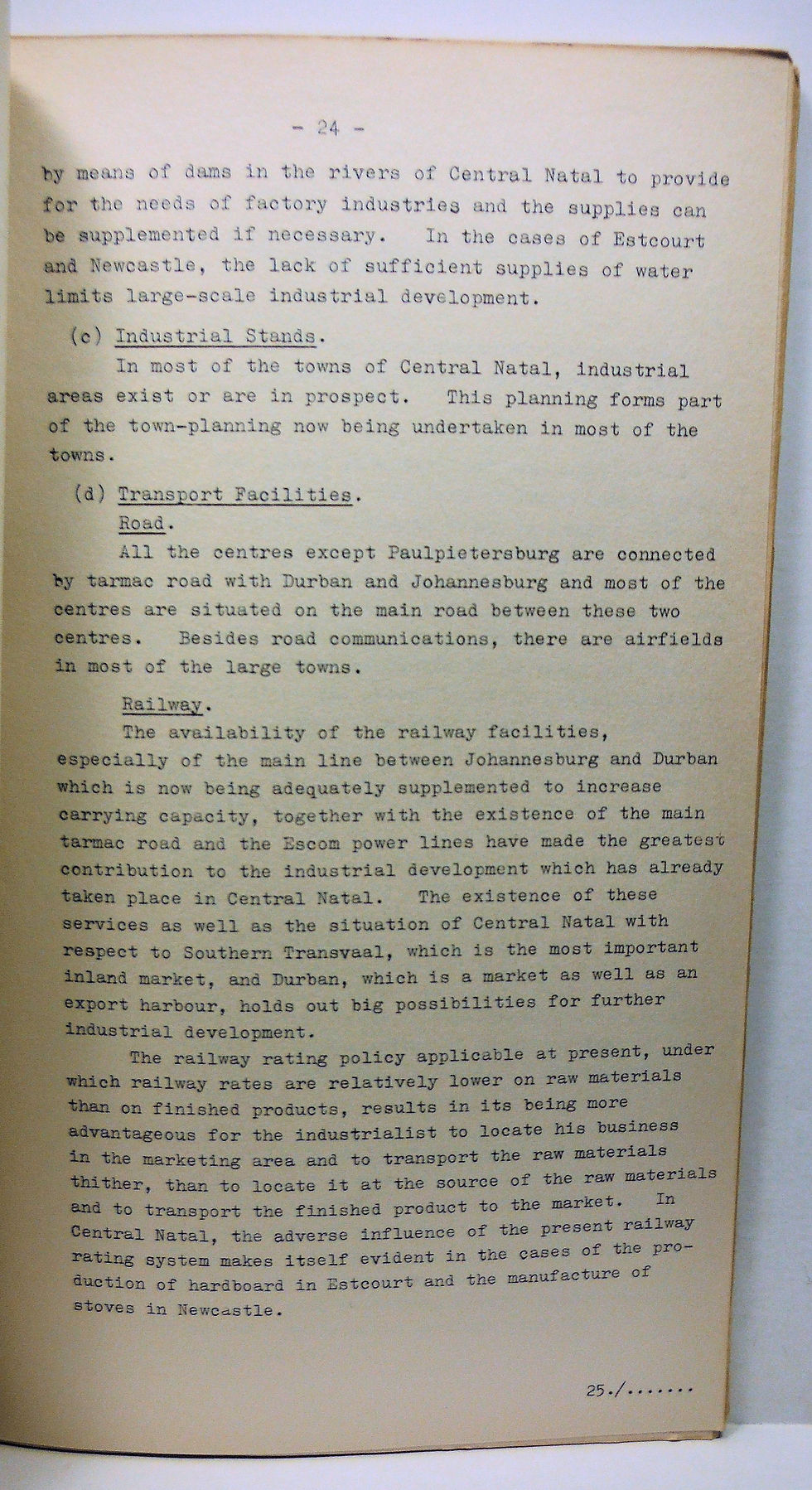Thumbnail: South African Railways Central Natal 1957 (w/map)