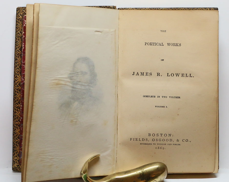 Thumbnail: The Poetical Works of JAMES R. LOWELL - 2 VOL. LEATHER SET 1869