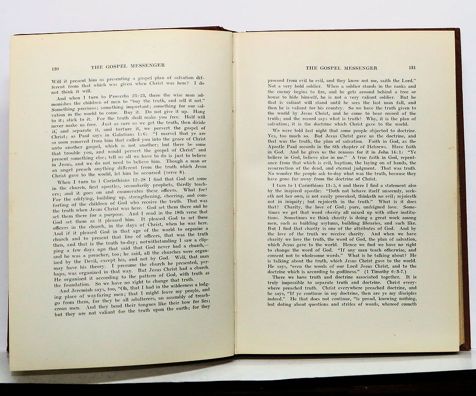 Thumbnail: THE GOSPEL MESSENGER SERMONS AND ARTICLES OF ELDER J. S. ROTH 1911