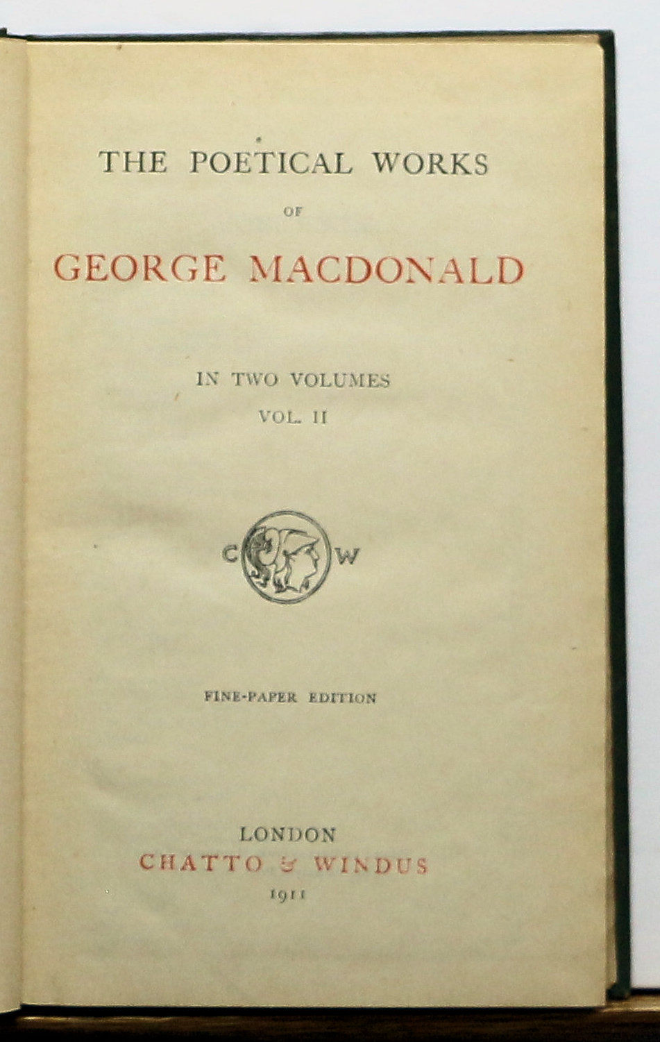 Thumbnail: THE POETICAL WORKS OF GEORGE MACDONALD IN TWO VOLUMES, VOL. II.