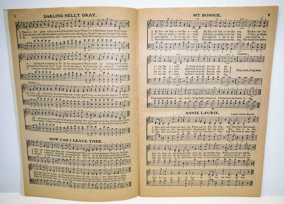 Thumbnail: Old Melodies (50 Pieces) Booklet (4 Voices & Piano) 1906