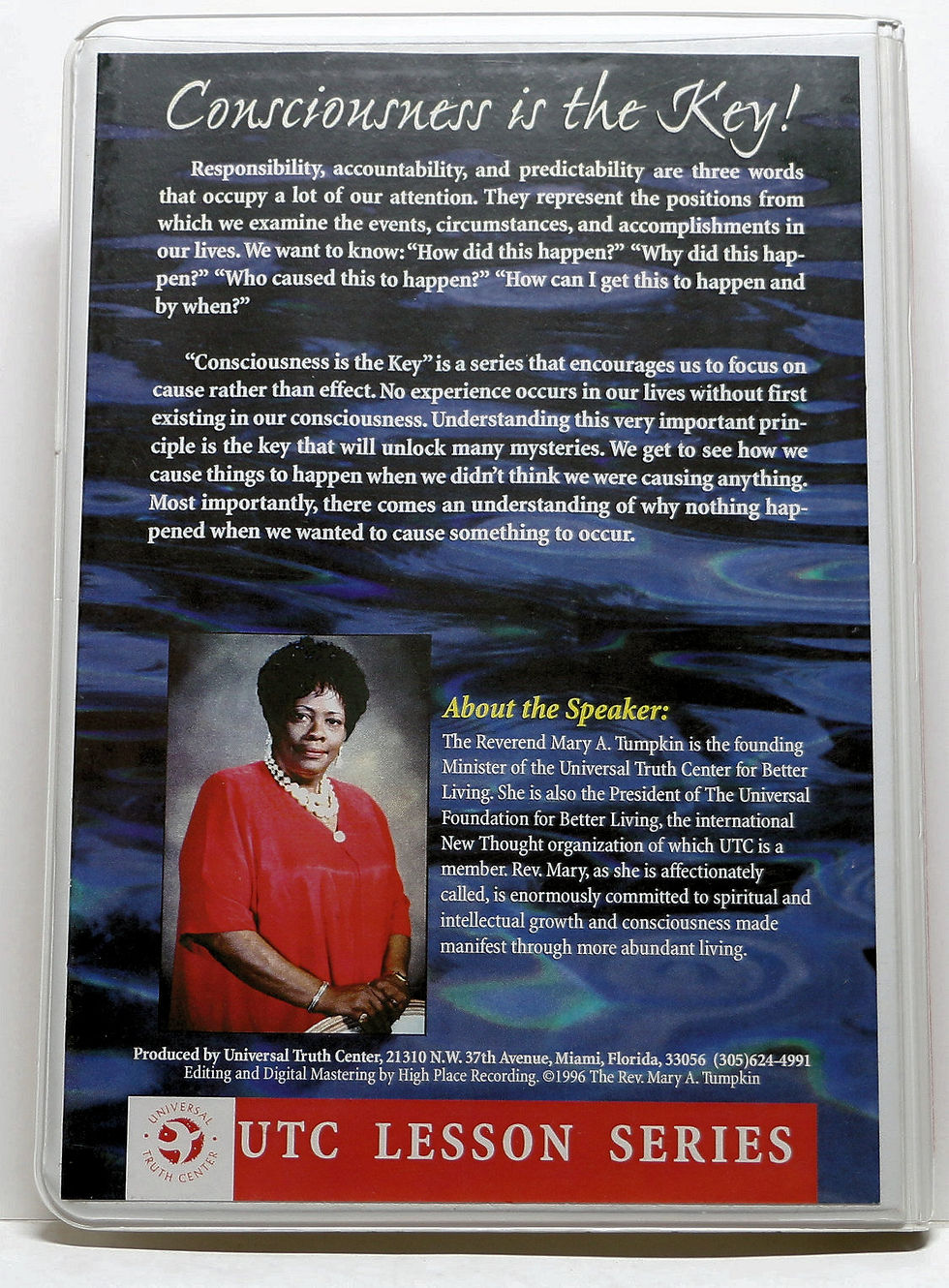 Thumbnail: Consciousness is the Key! Mary A. Tumpkin 4-Cassette Series in Case