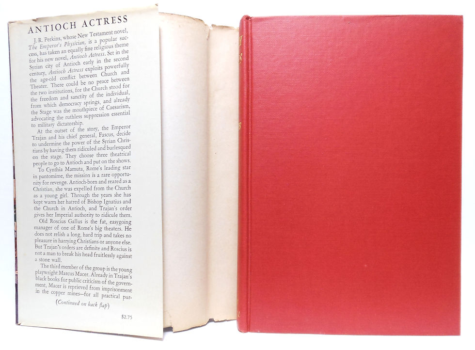 Thumbnail: ANTIOCH ACTRESS A Novel of Pagan Against Christian 1946 (w/Jacket!)