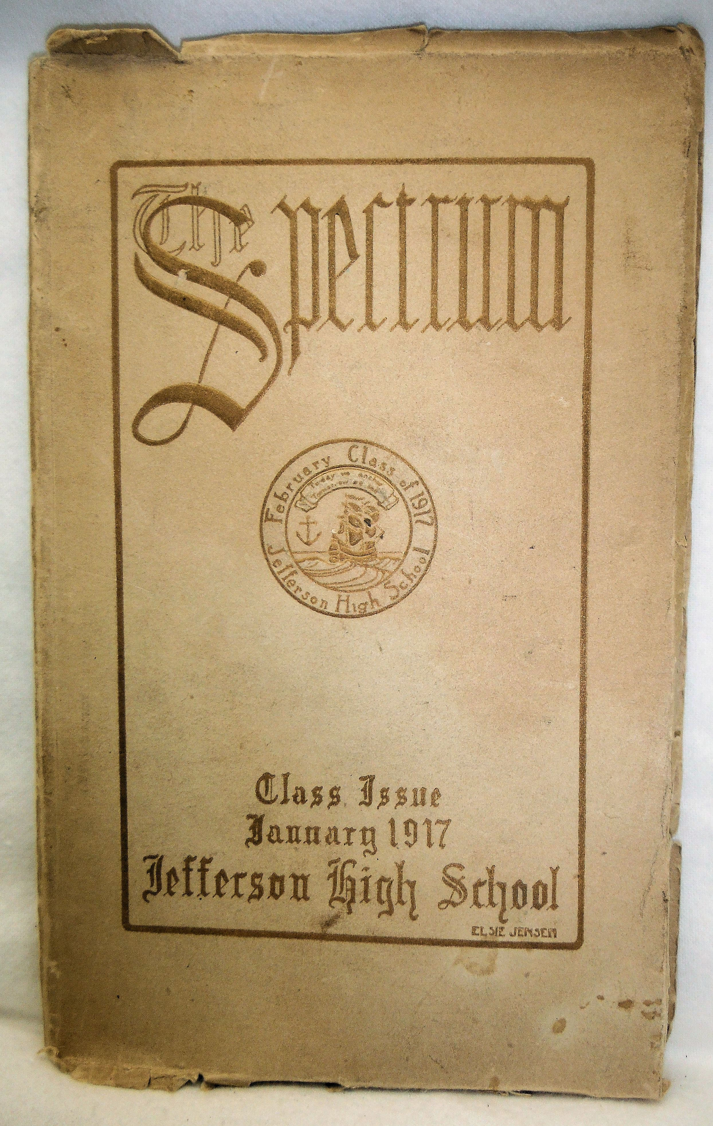 1917 The Spectrum Thomas Jefferson High School (yearbook) Portland, Oregon