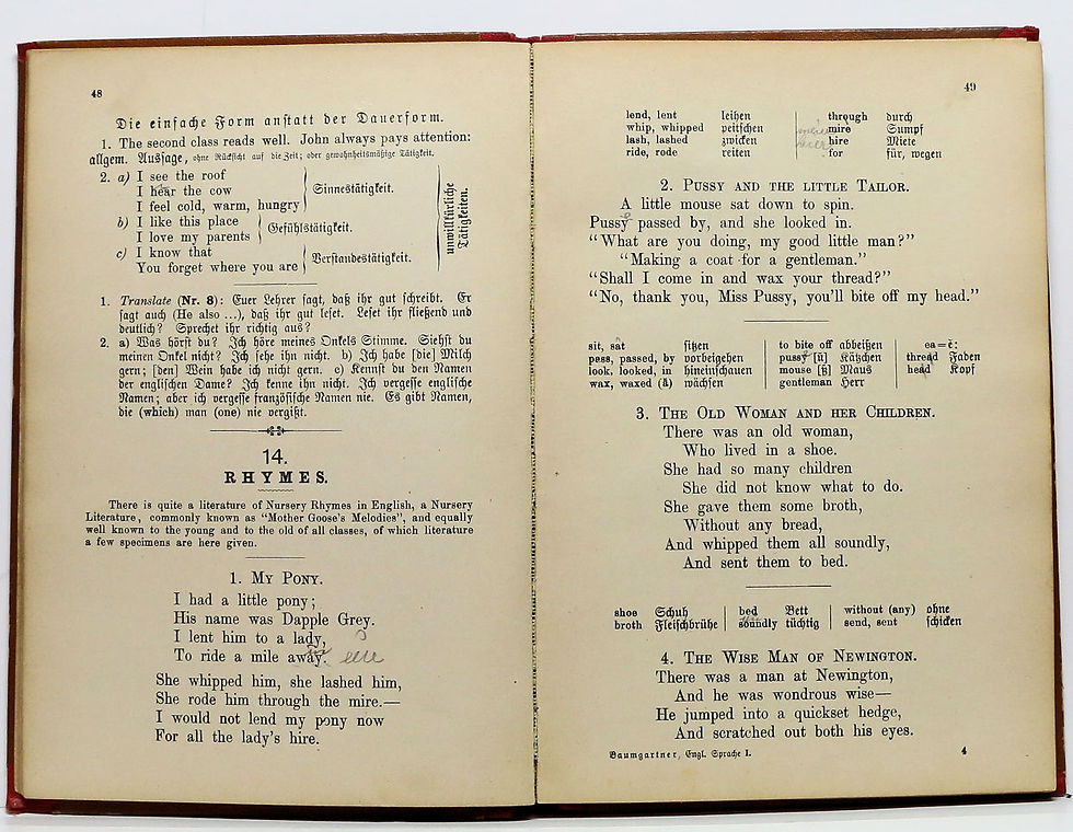 Thumbnail: Lehrgang der Englischen Sprache English Language Course German ca. 1900