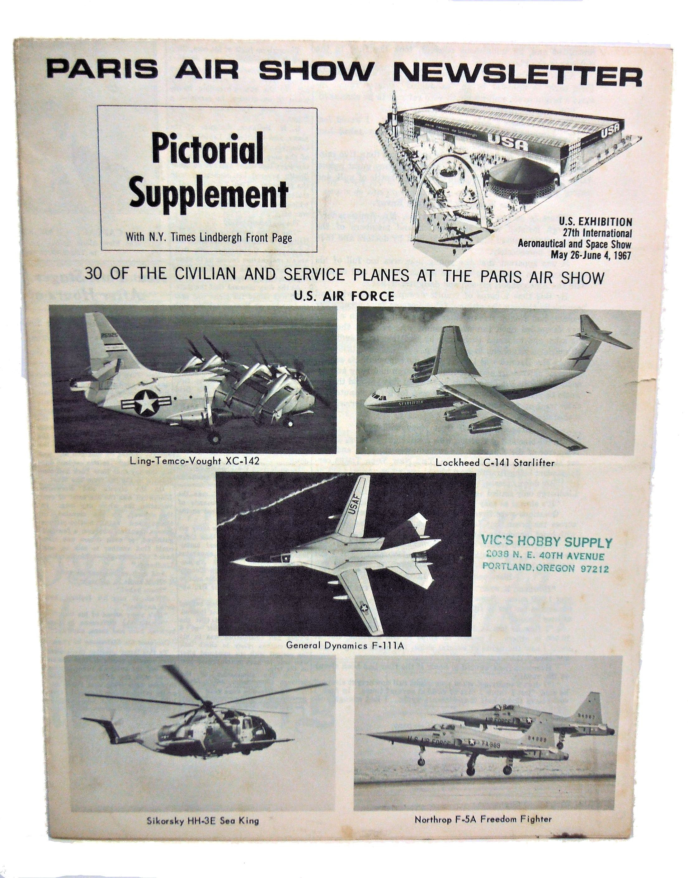 PARIS Air Show Newsletter 1967