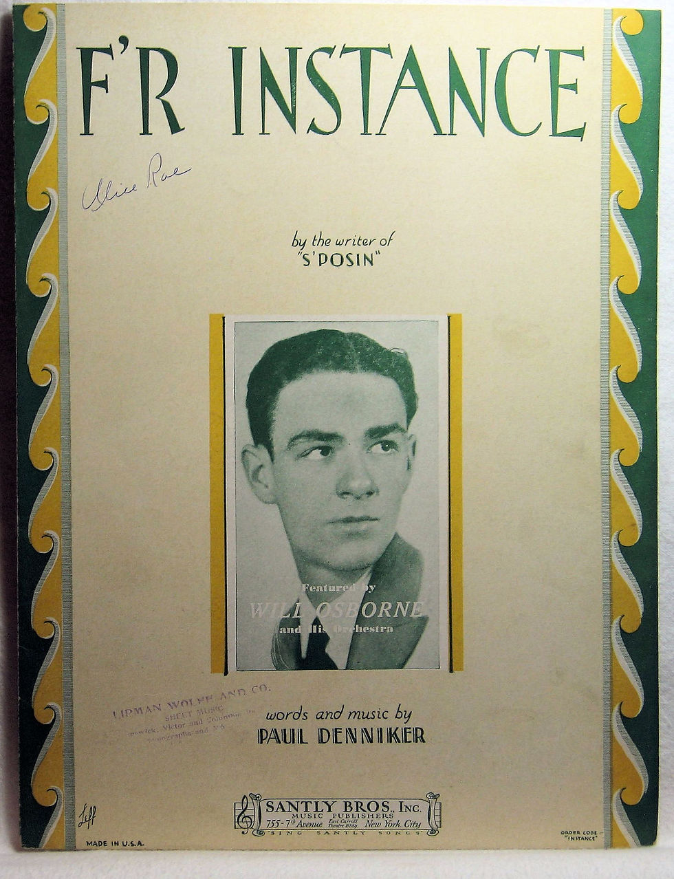 F'R INSTANCE 1930