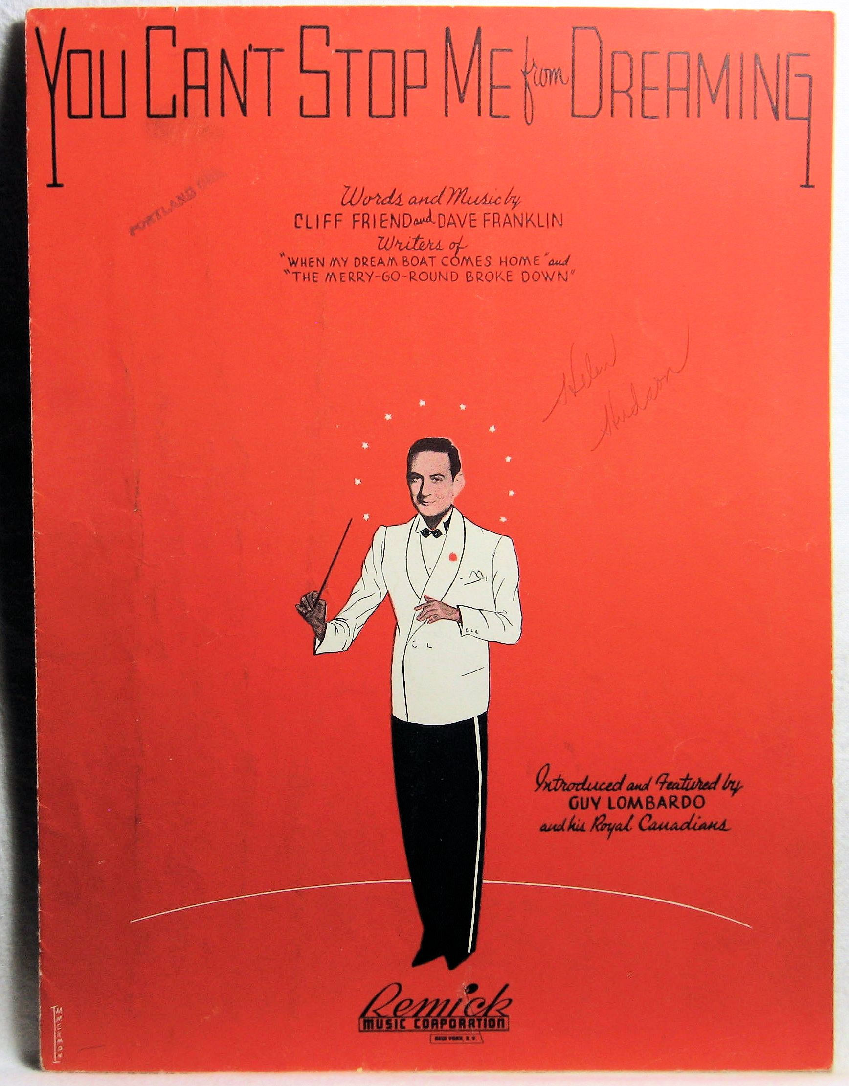 You Can't Stop Me From Dreaming (GUY LOMBARDO) 1937