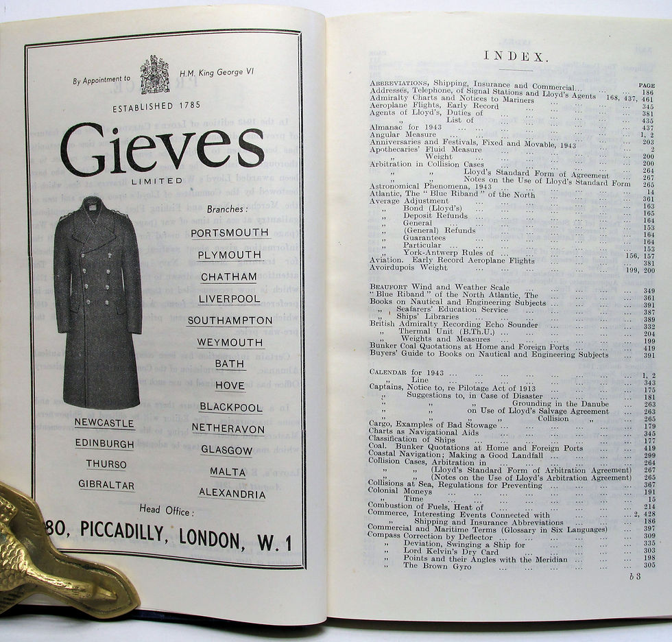 Thumbnail: LLOYD'S CALENDAR 1943 London England